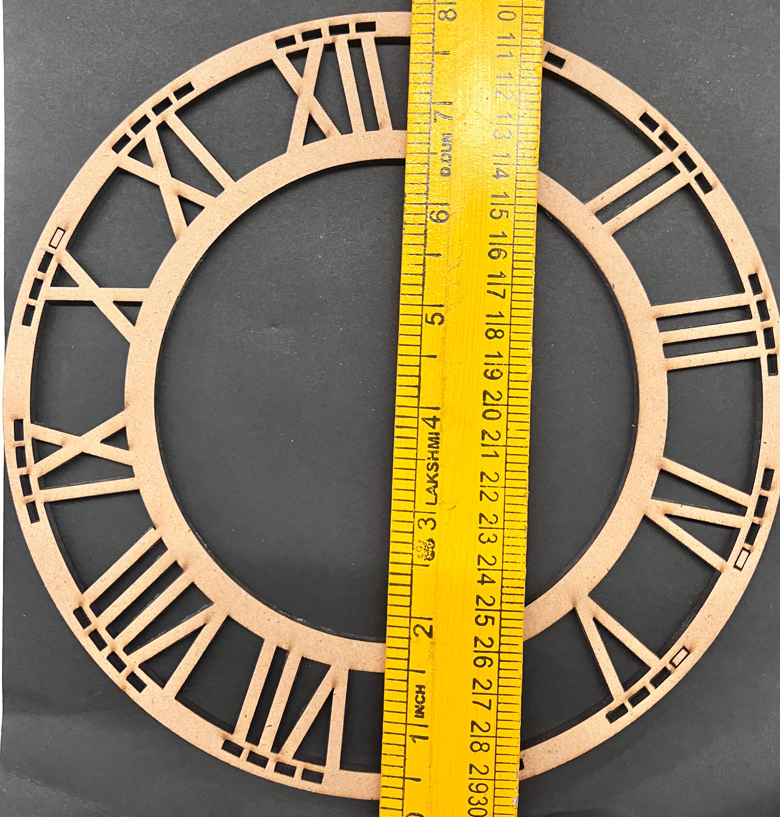 Wooden mdf clock roman 8inch-1piece