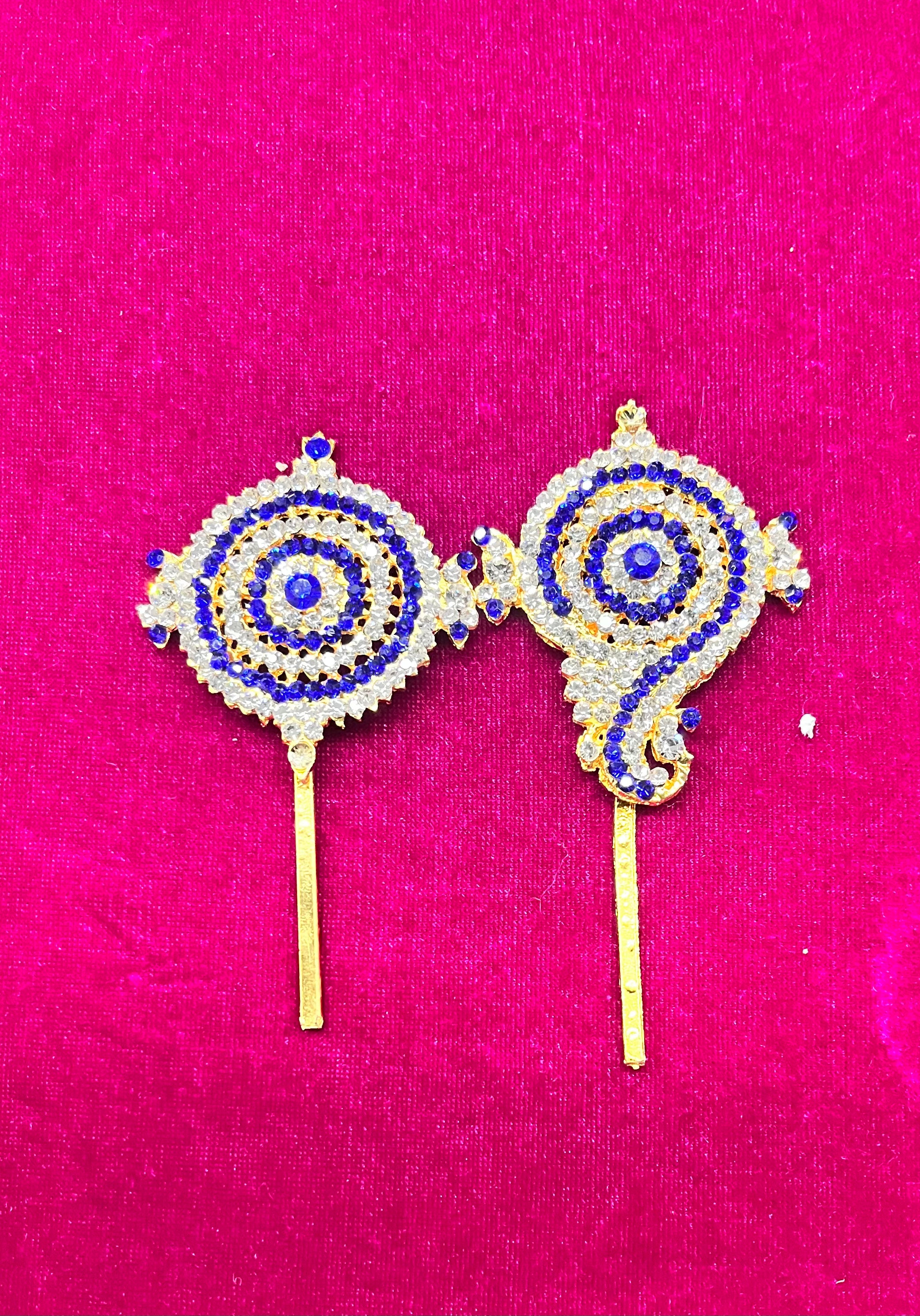 Shanku chakra stone sticks different sizes assorted colours-1piece pack