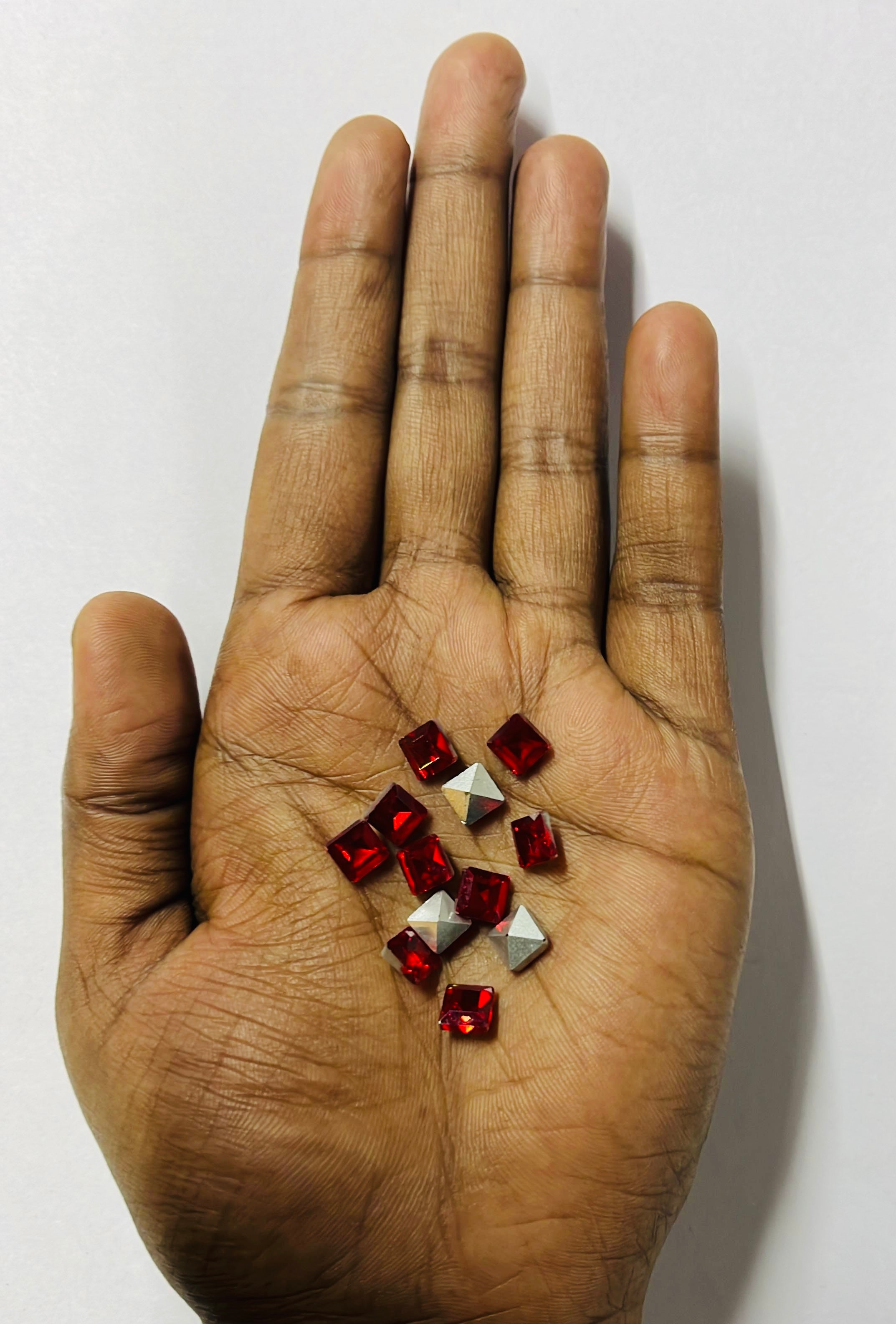 6x6 AD square Tanjore painting American diamond stone-12stones 1pack/3vibrant colours
