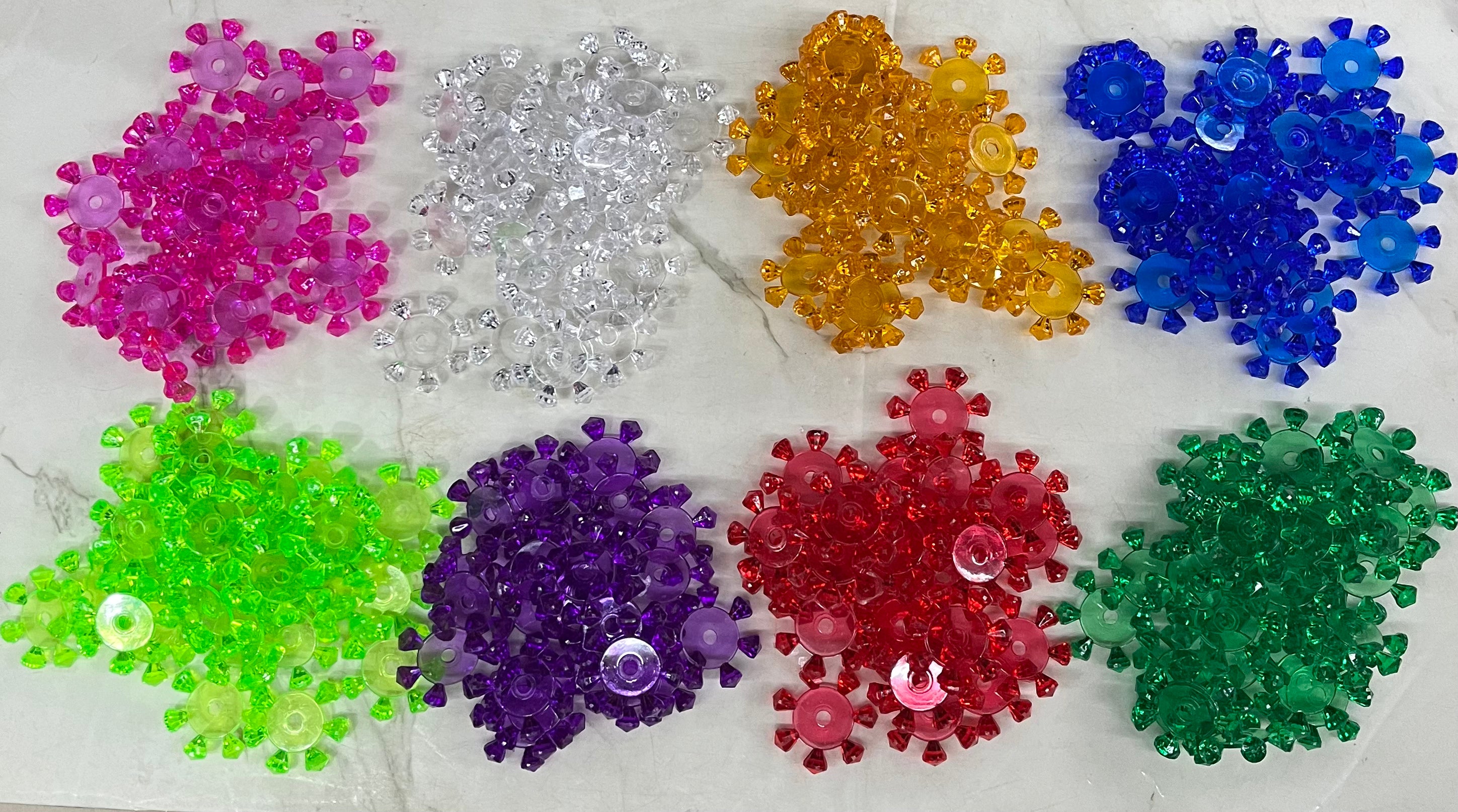 Chakri beads -assorted colours 100g pack