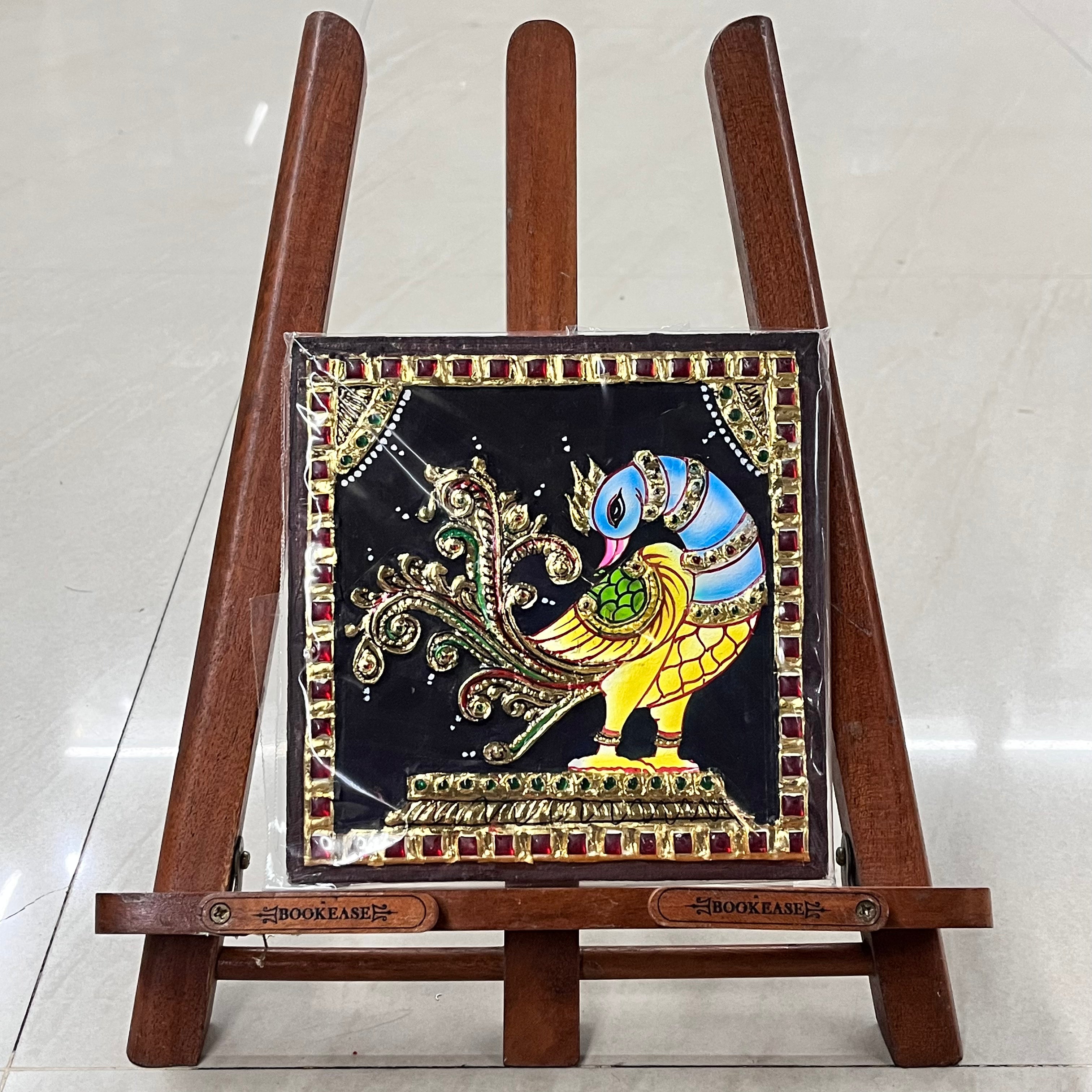 Peacock Tanjore painting 6x6 assorted 1pack 15days delivery form payment date