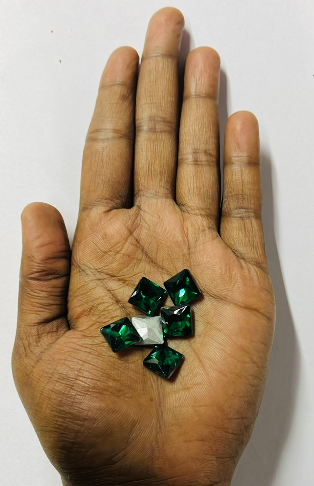 10x10-AD square Tanjore painting American diamond stone-6stones 1pack/3vibrant colours