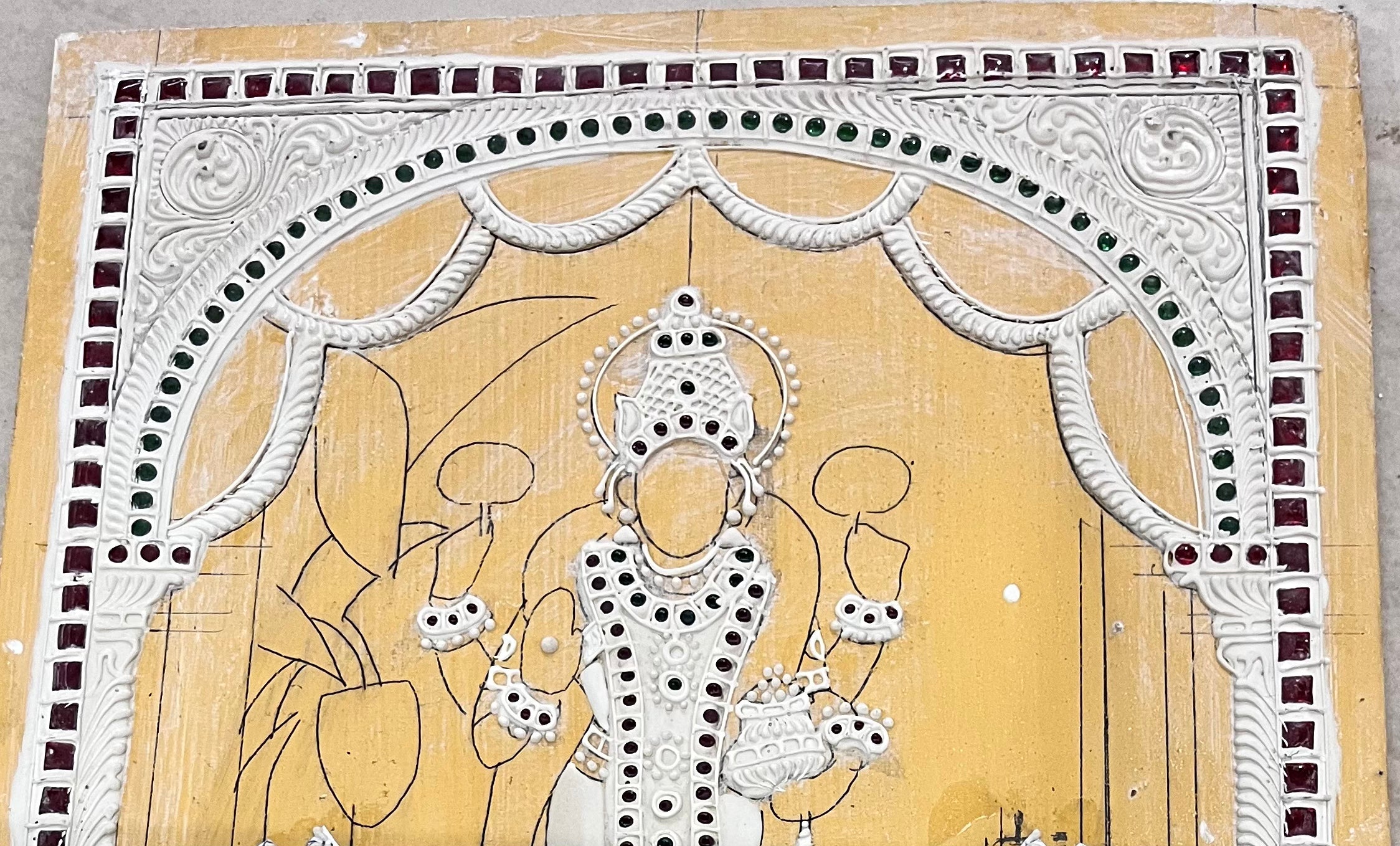 Vara mahalakshmi Tanjore Muck Board 12x15 -1Board(15 days delivery time)