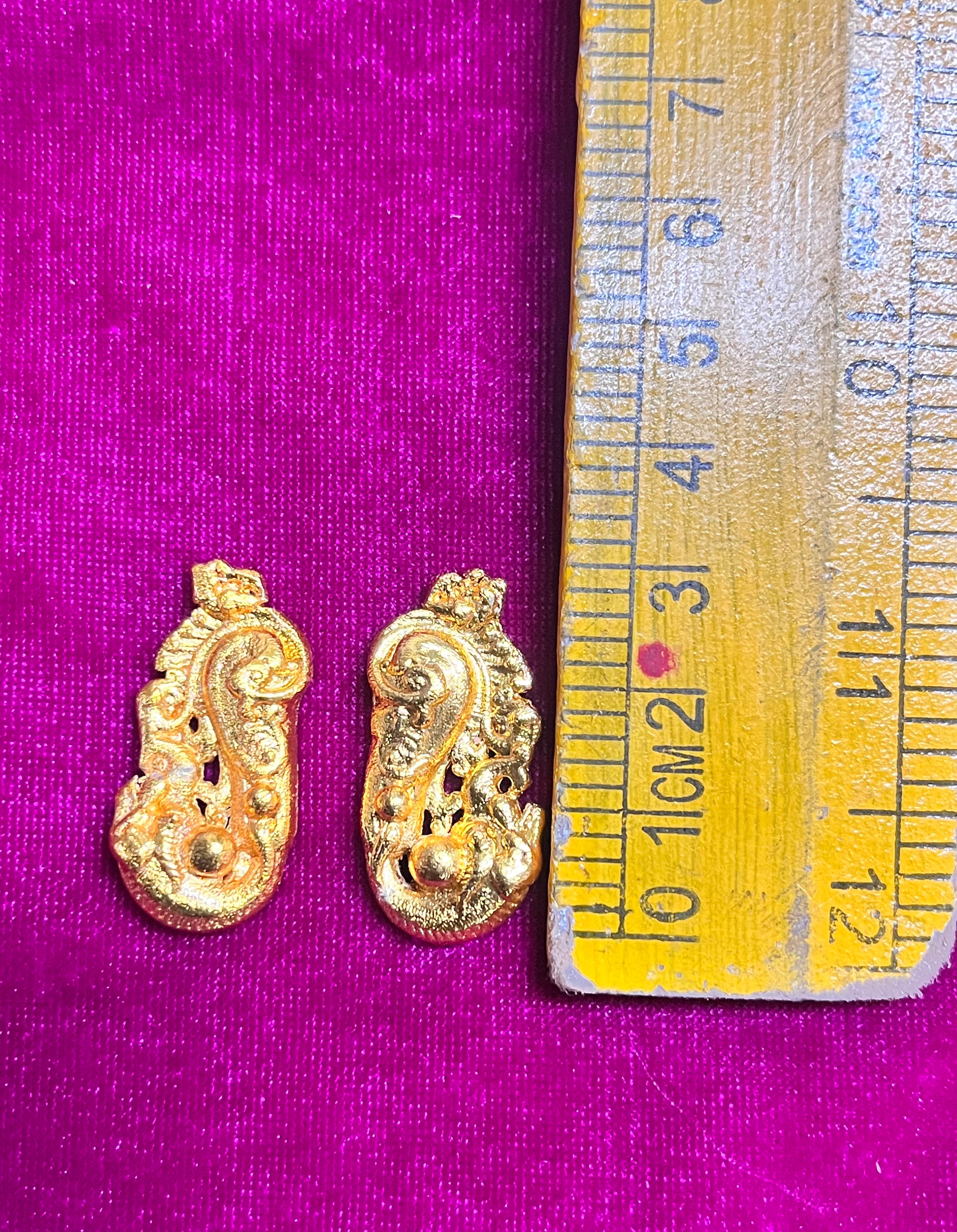 Karnapathakam gold cut earringsdifferent size available Goddoss jewelry-1piece pack
