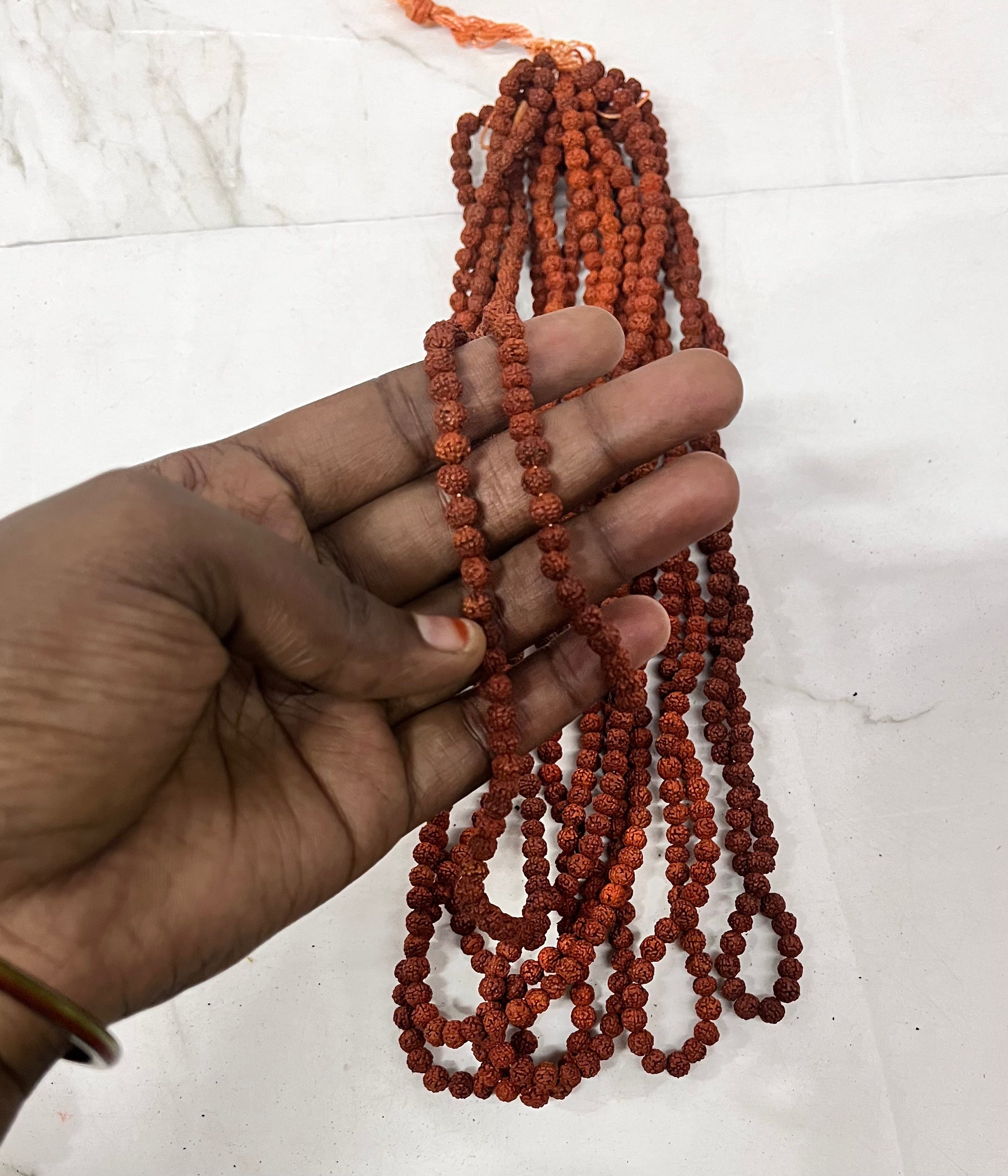 Rudraksha mala wooden beads 72 piece per line