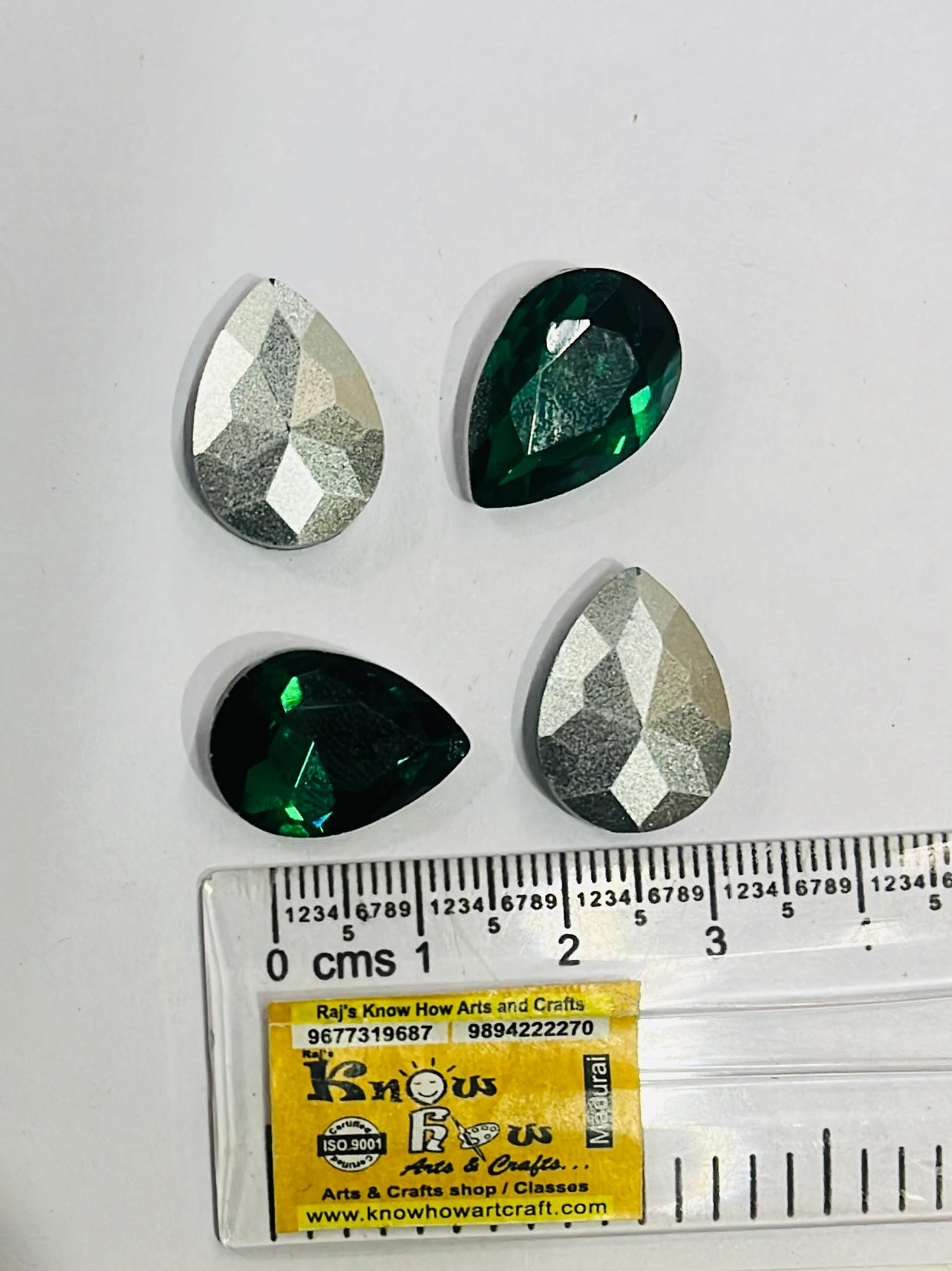 13x18 AD Thilakam  Tanjore painting American diamond stones -4stones 1pack-4vibrant colours