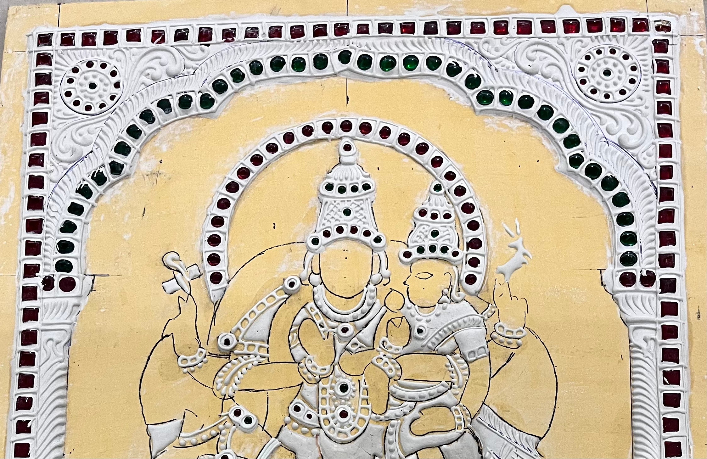 Vrishabha rudar Tanjore Muck Board 12x15 -1Board(15 days delivery time)