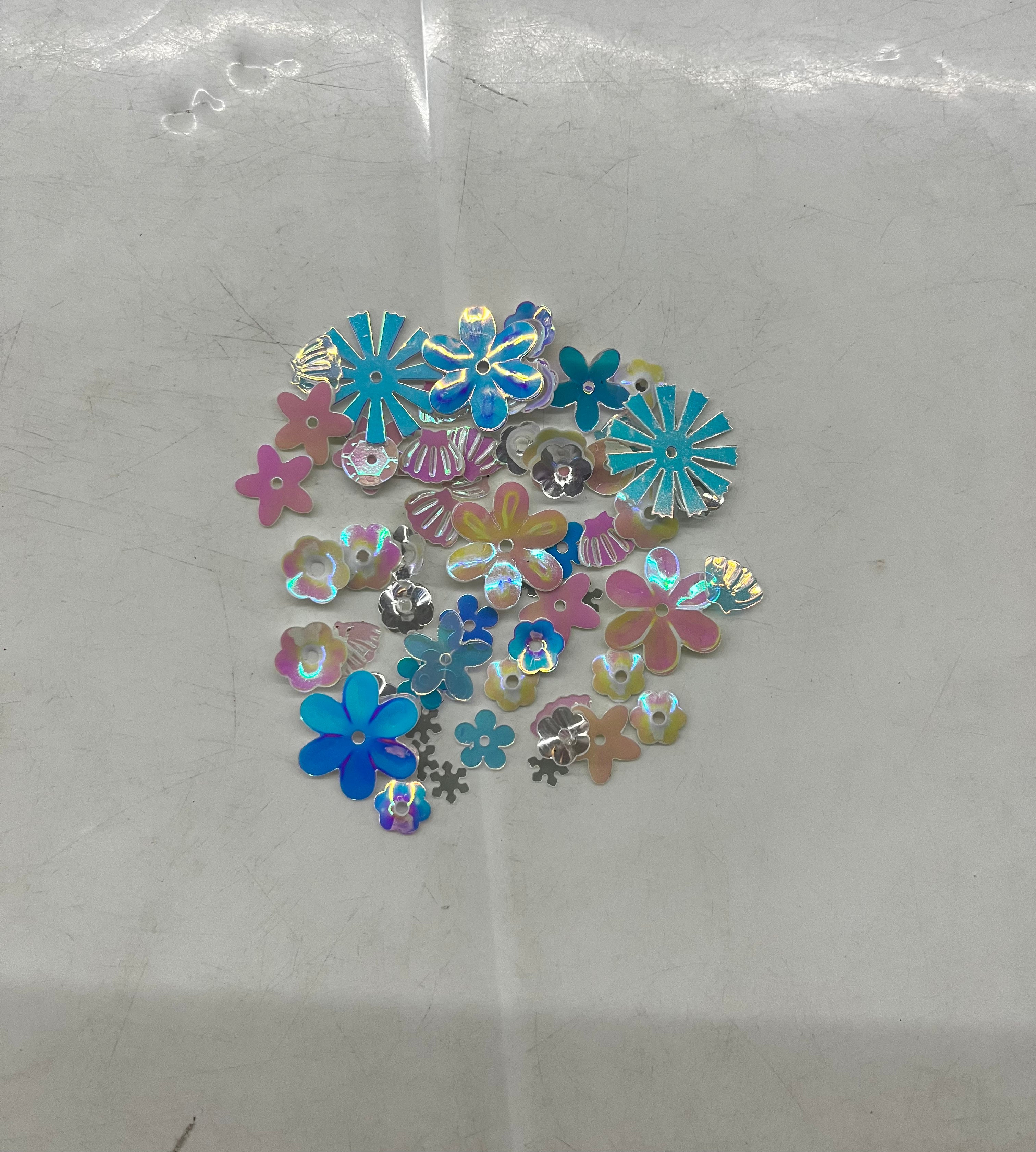 Flower glitter resin fillers -assorted 3 pack