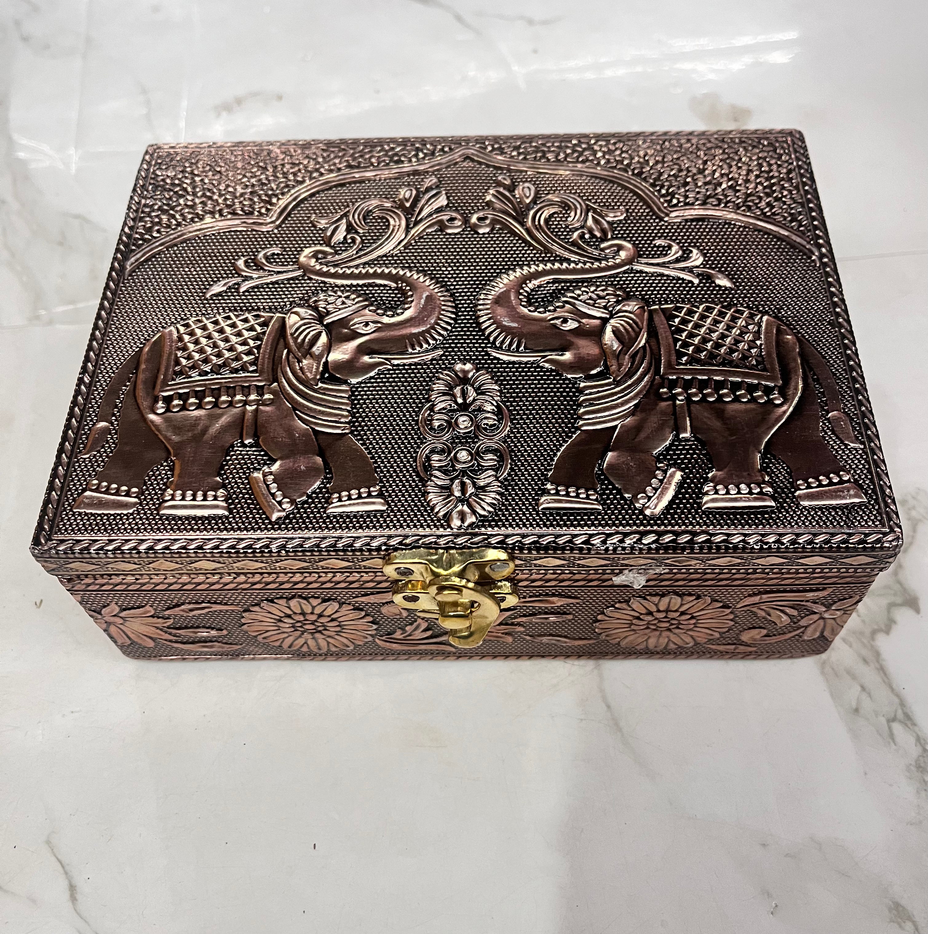 Elephant meenakari box 5x7 EMB3  1piece
