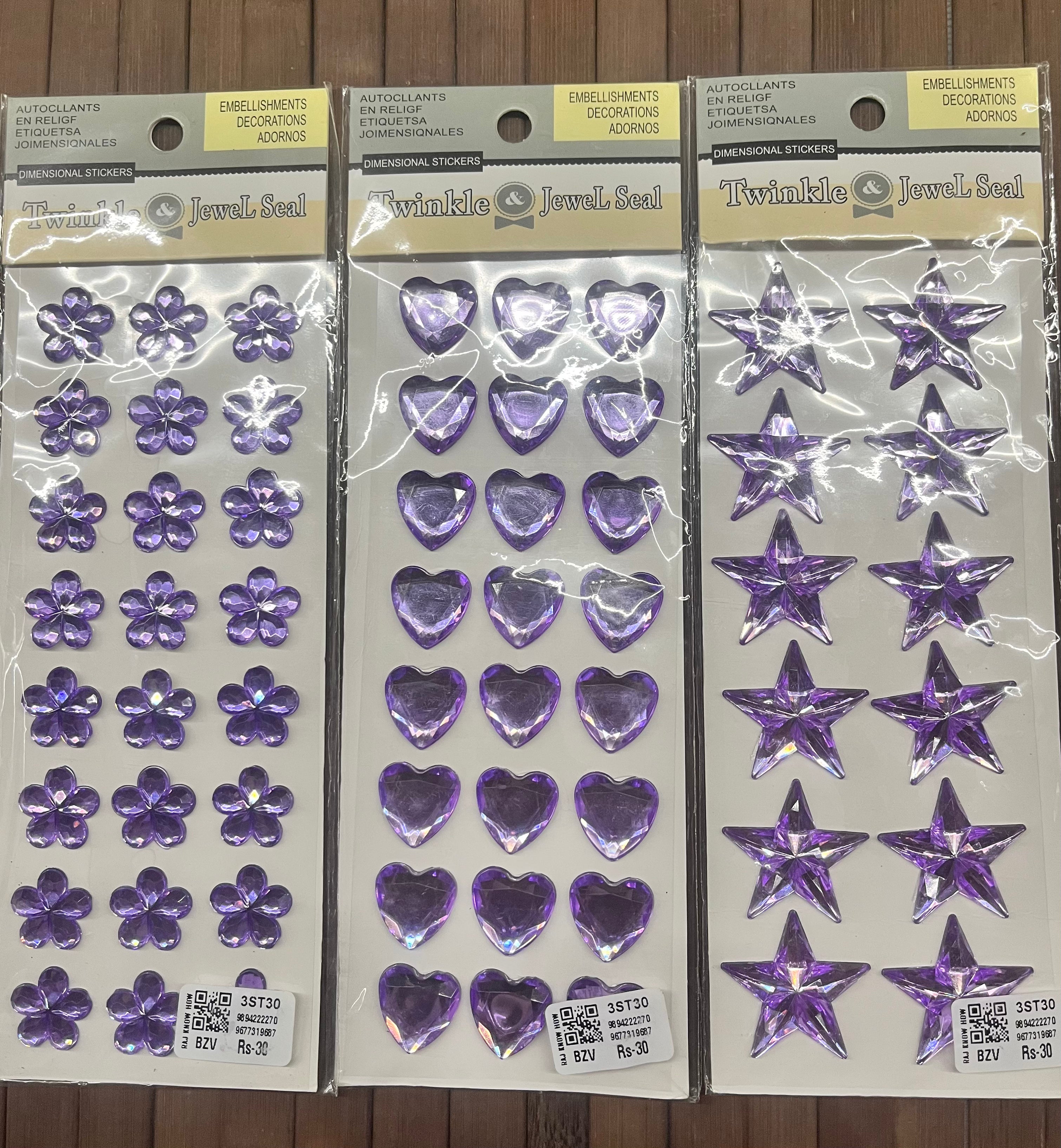 Twinkle jewel seal -assorted 3pack. TJST