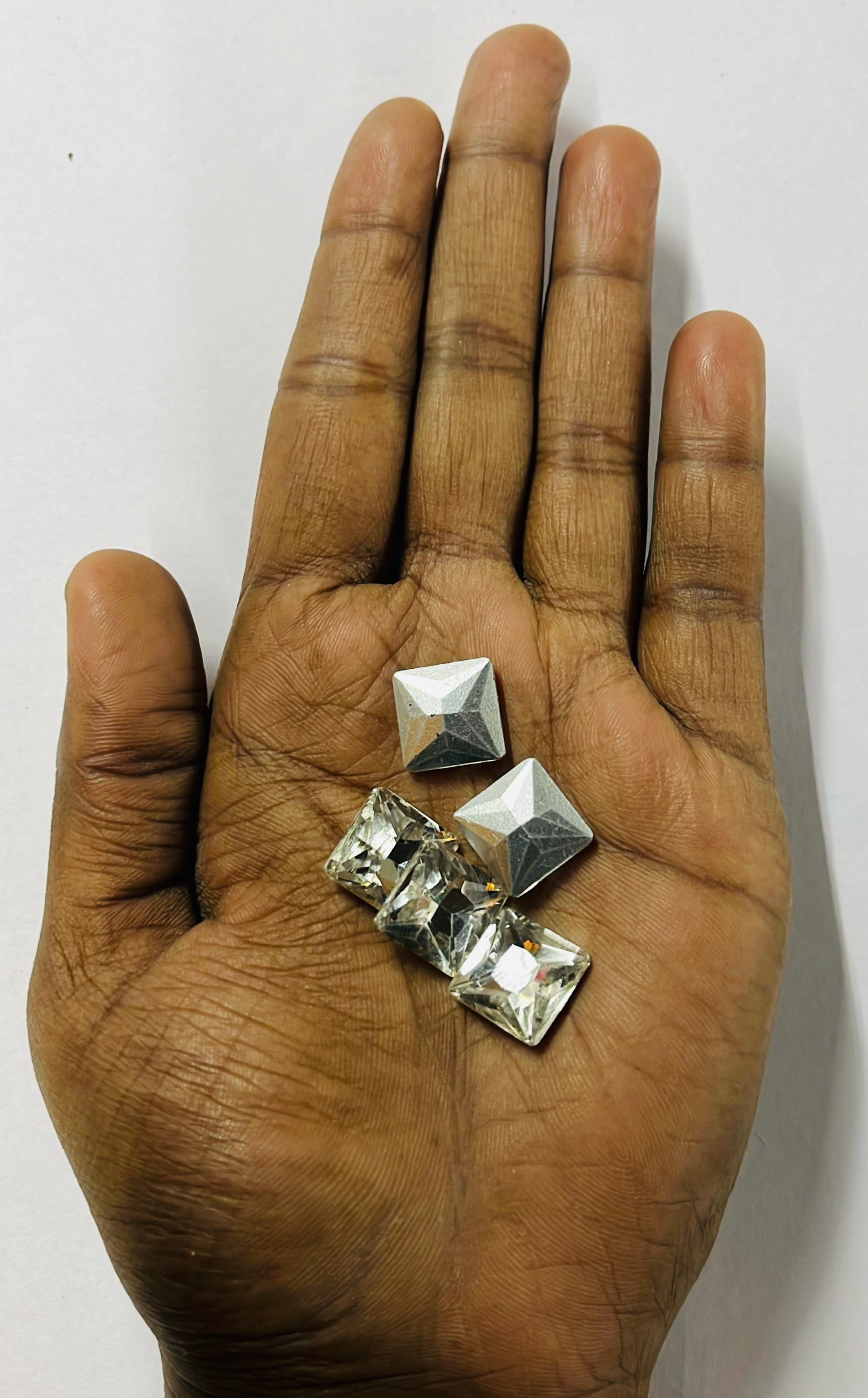 12x12-AD square Tanjore painting American diamond stone-5stones 1pack/3vibrant colours