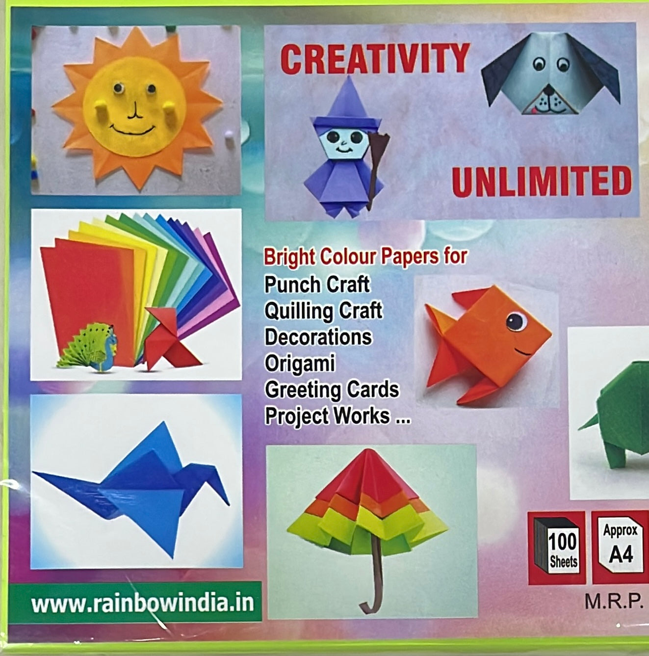 Craft single Colour paper A4 size 100sheets-1pack different colours available