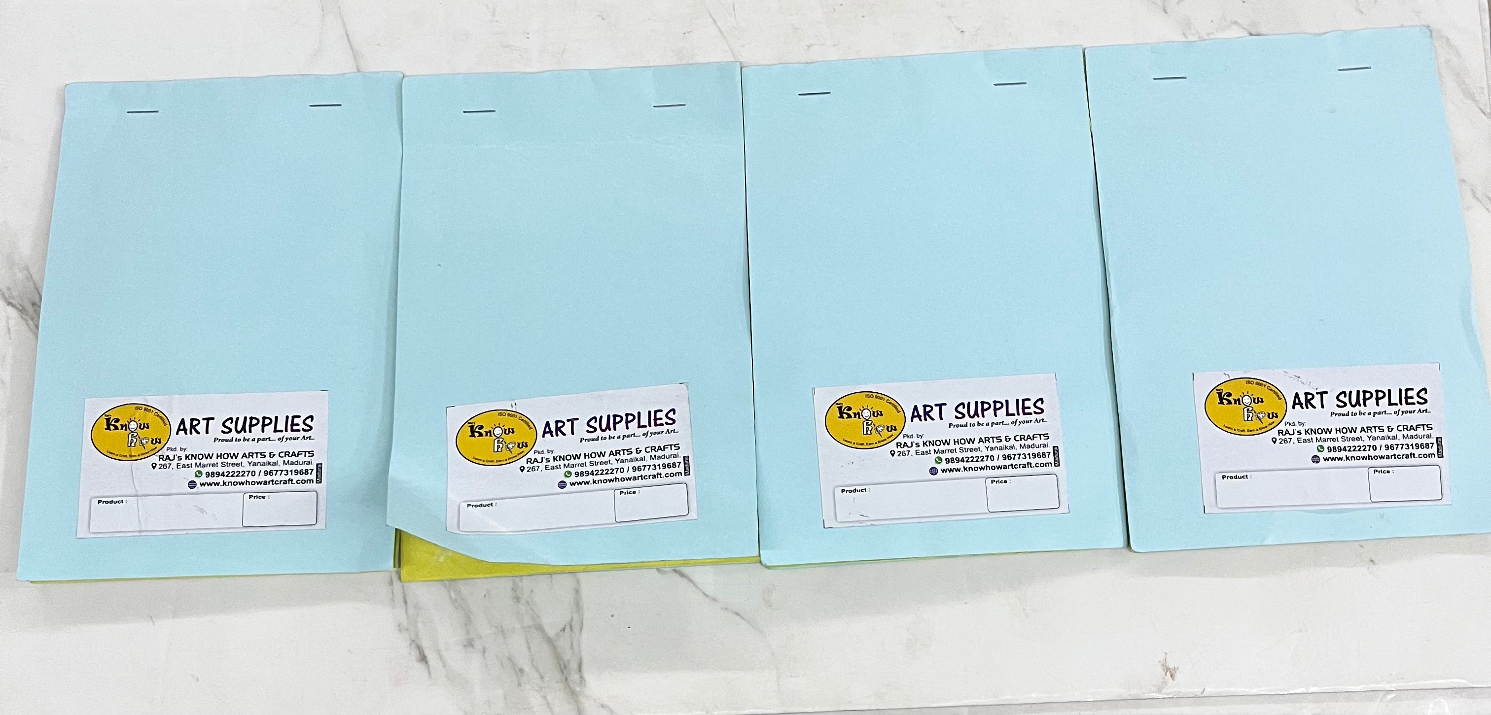 Artificial foil 5.5x8inch 25sheets -assorted colours