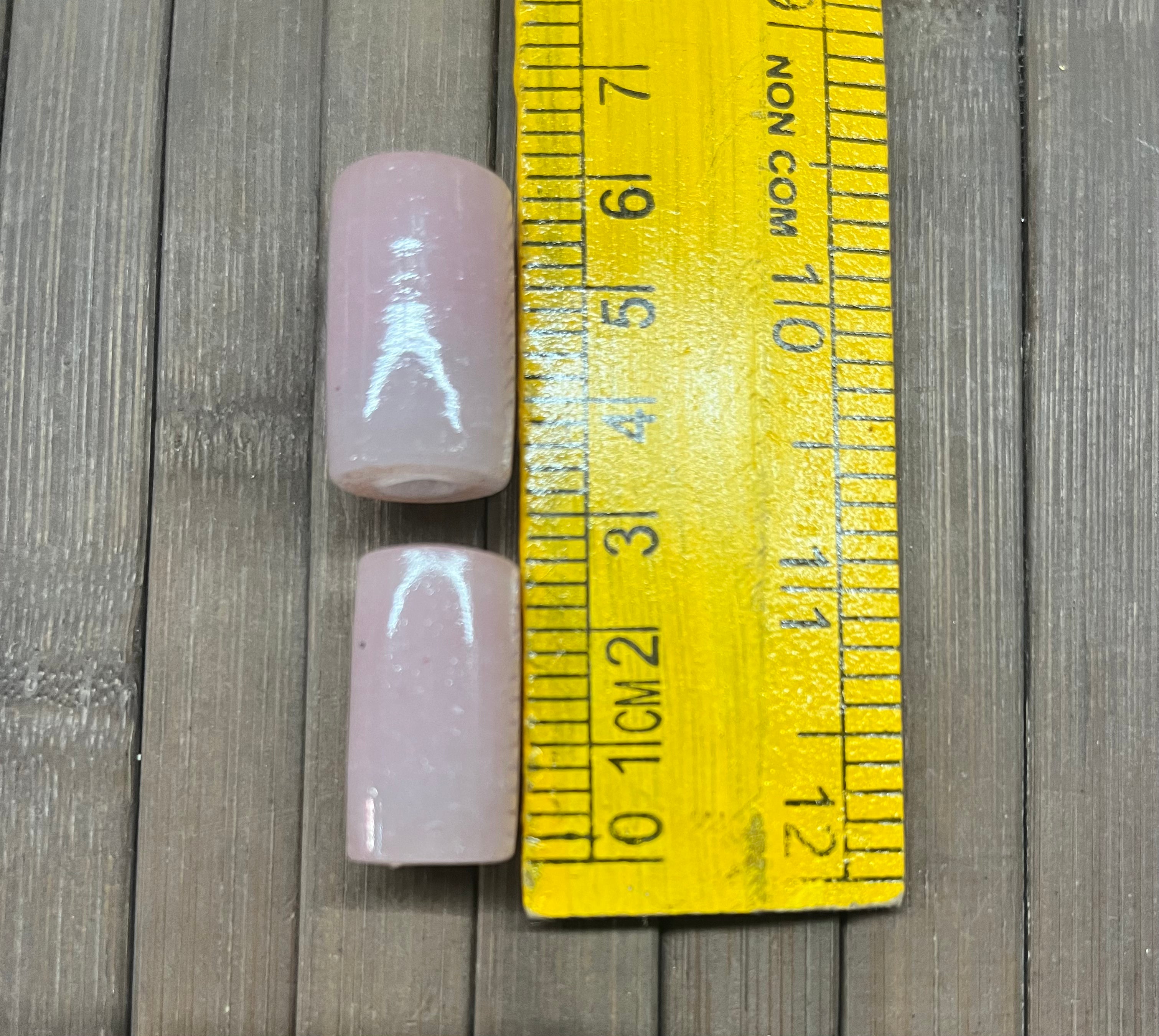 Drum Glass beads light pink 22mm  -50g pack