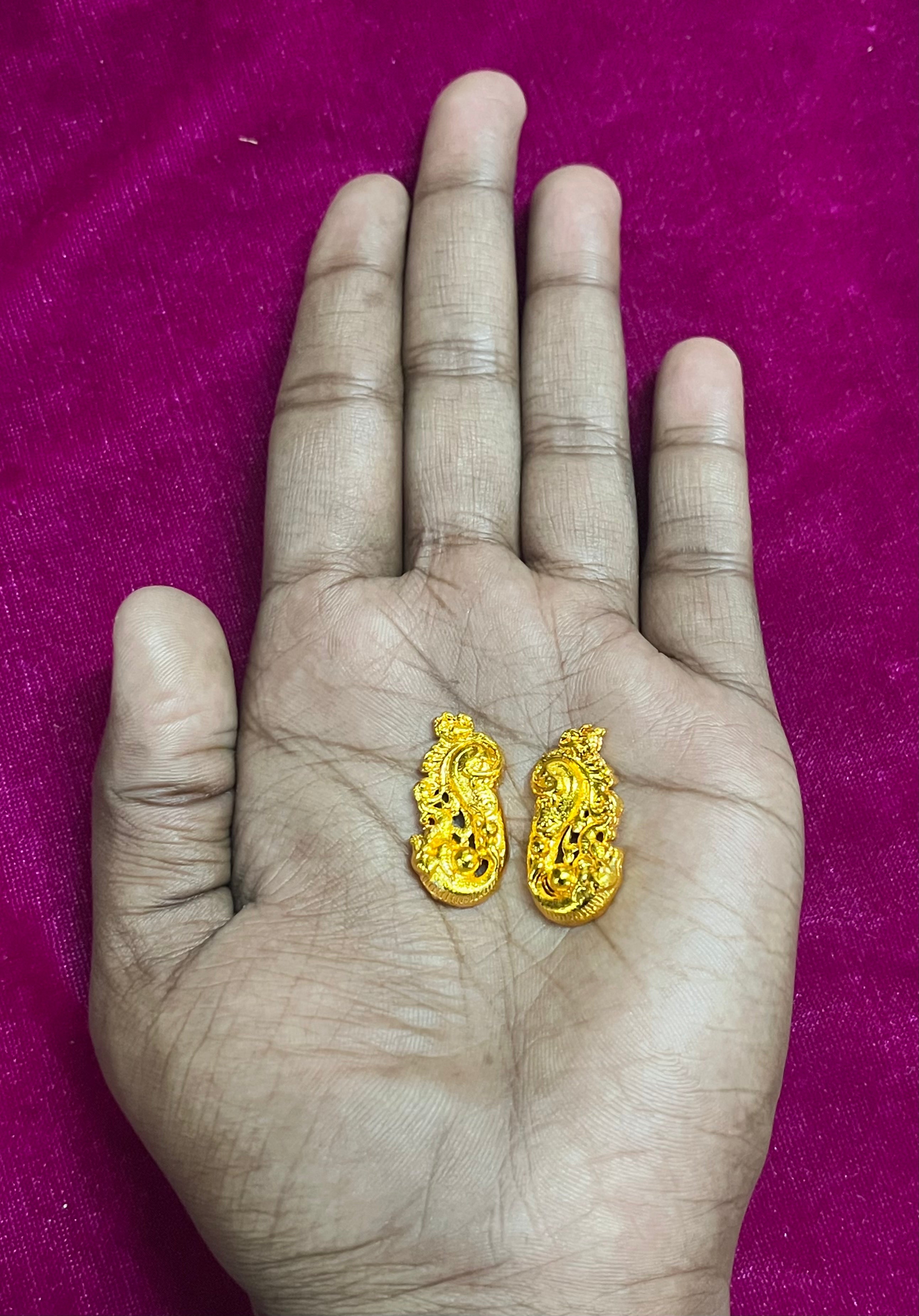 Karnapathakam gold cut earringsdifferent size available Goddoss jewelry-1piece pack