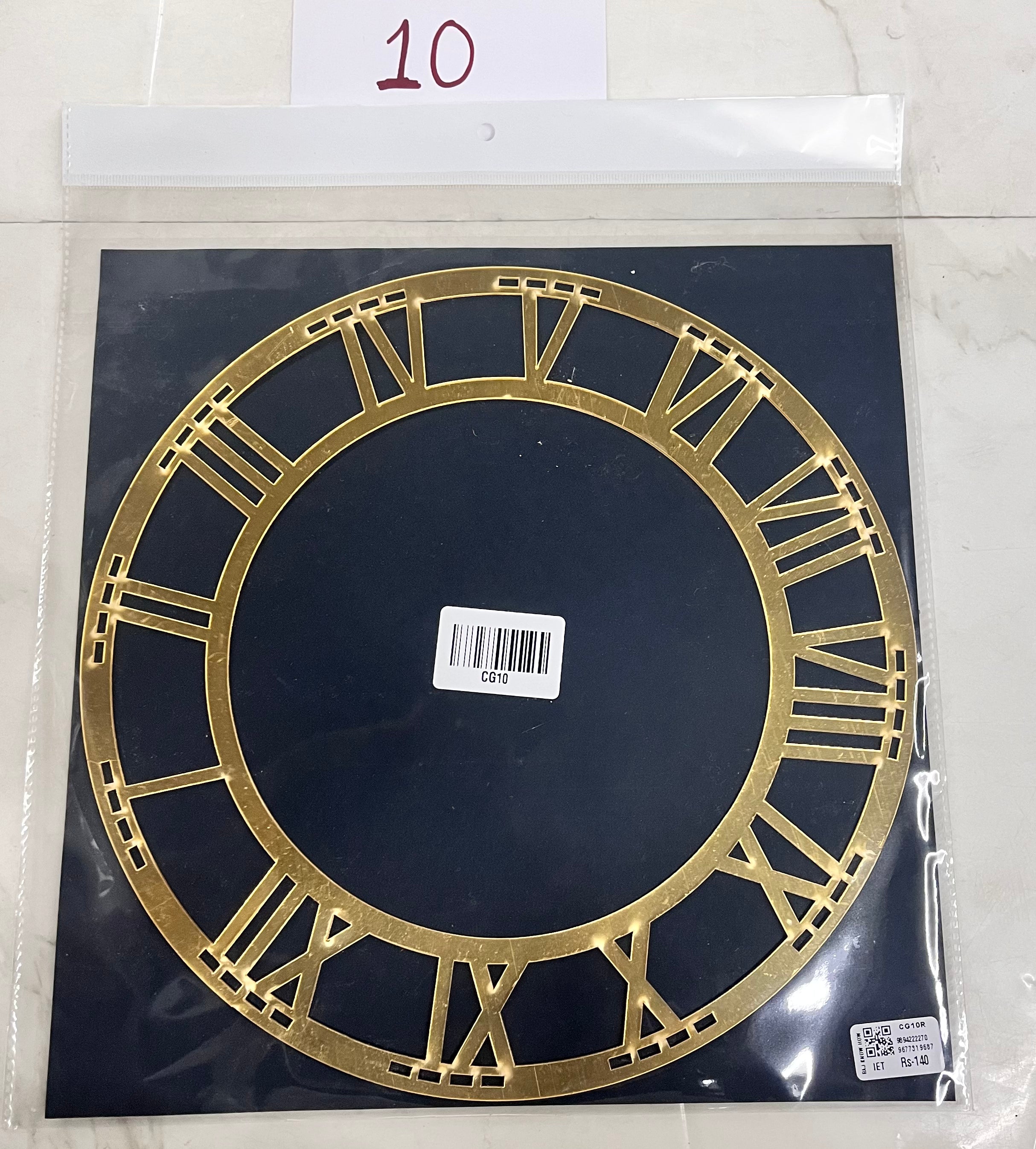 Acrylic clock round roman letter