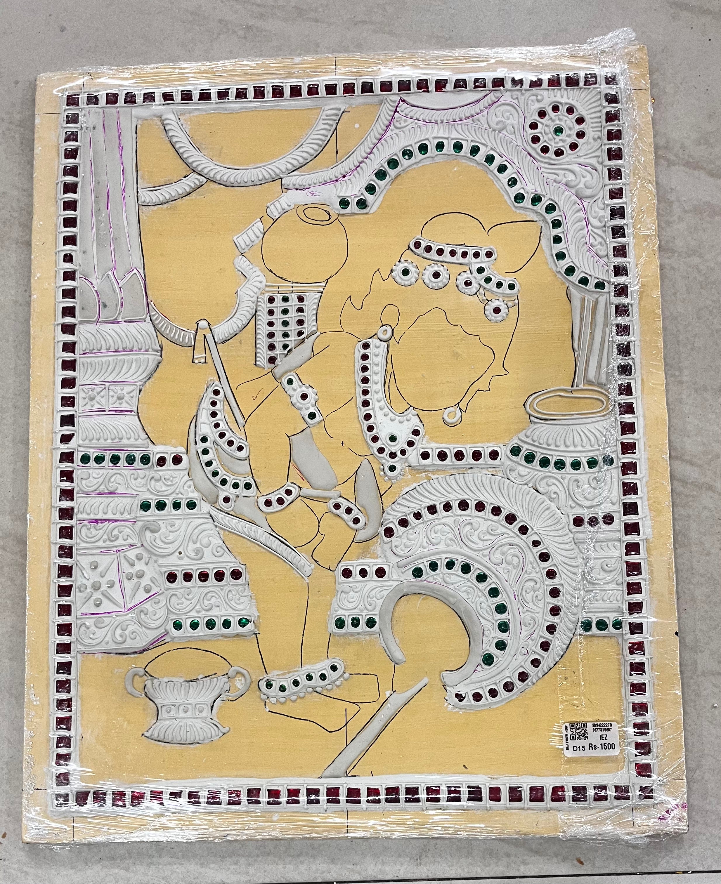 Pat child Krishna Tanjore Muck Board 12x15 -1Board(15 days delivery time)