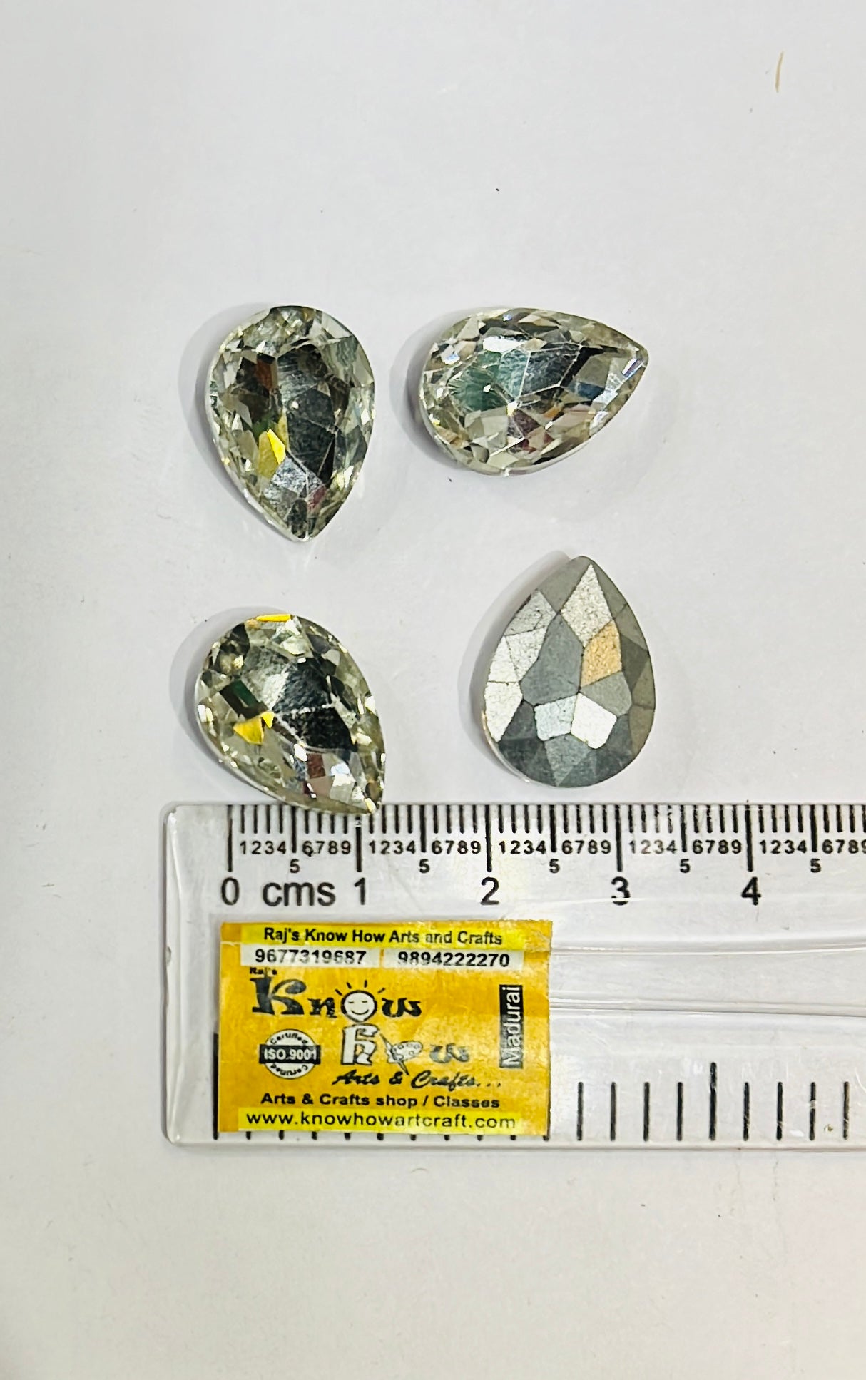 13x18 AD Thilakam  Tanjore painting American diamond stones -4stones 1pack-4vibrant colours