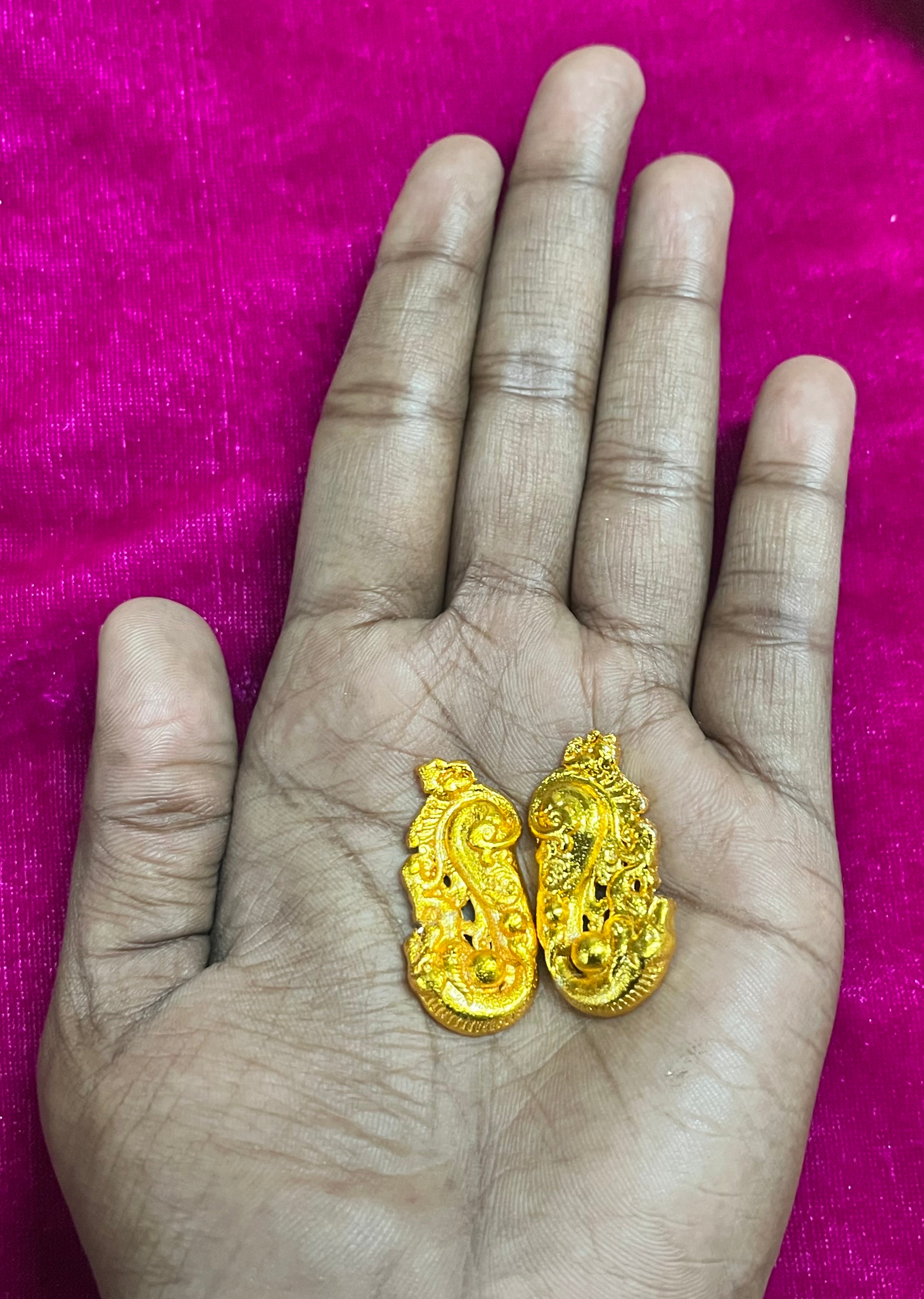 Karnapathakam gold cut earringsdifferent size available Goddoss jewelry-1piece pack