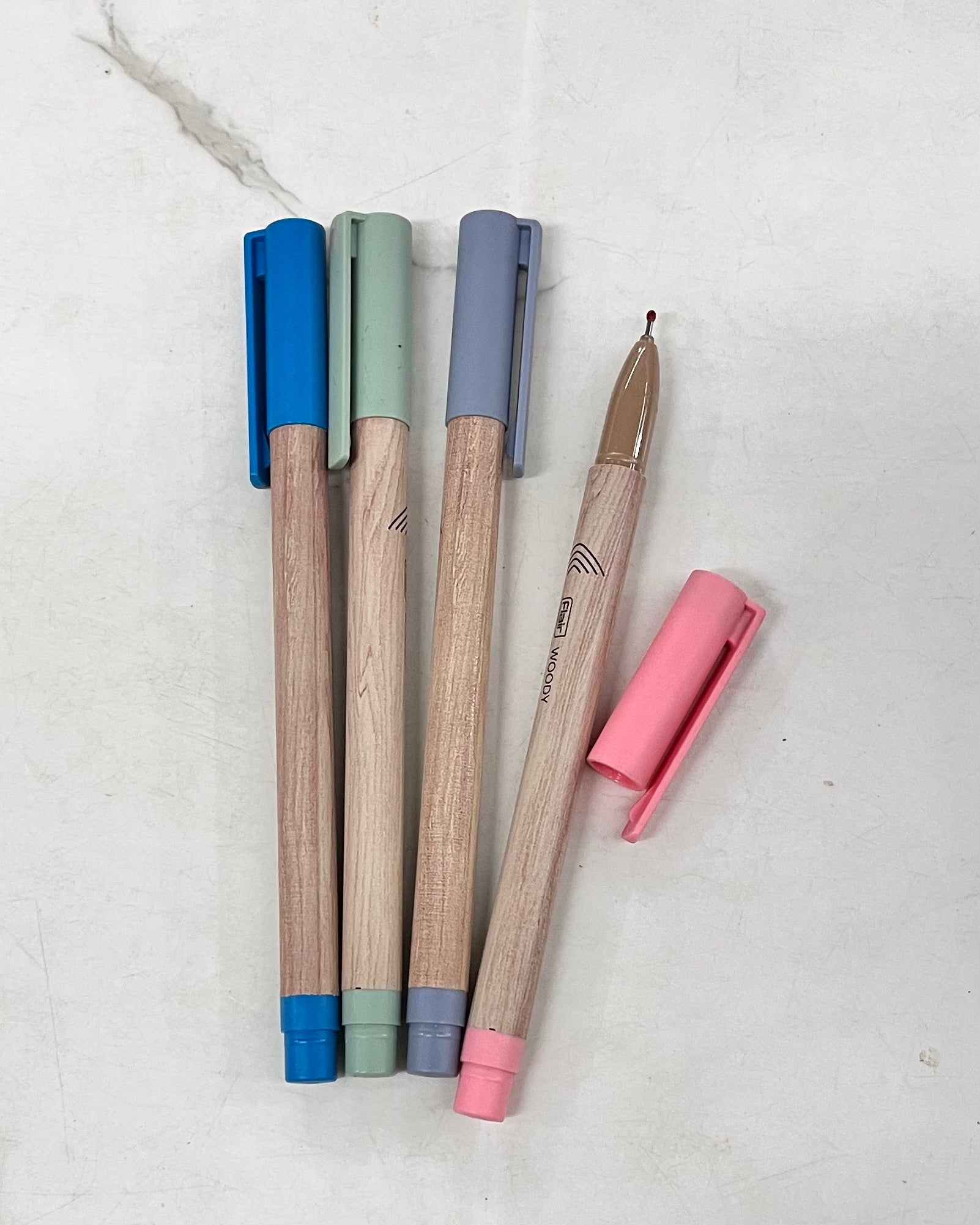Flair woody ball pen assorted colours -1pack of 10 pen