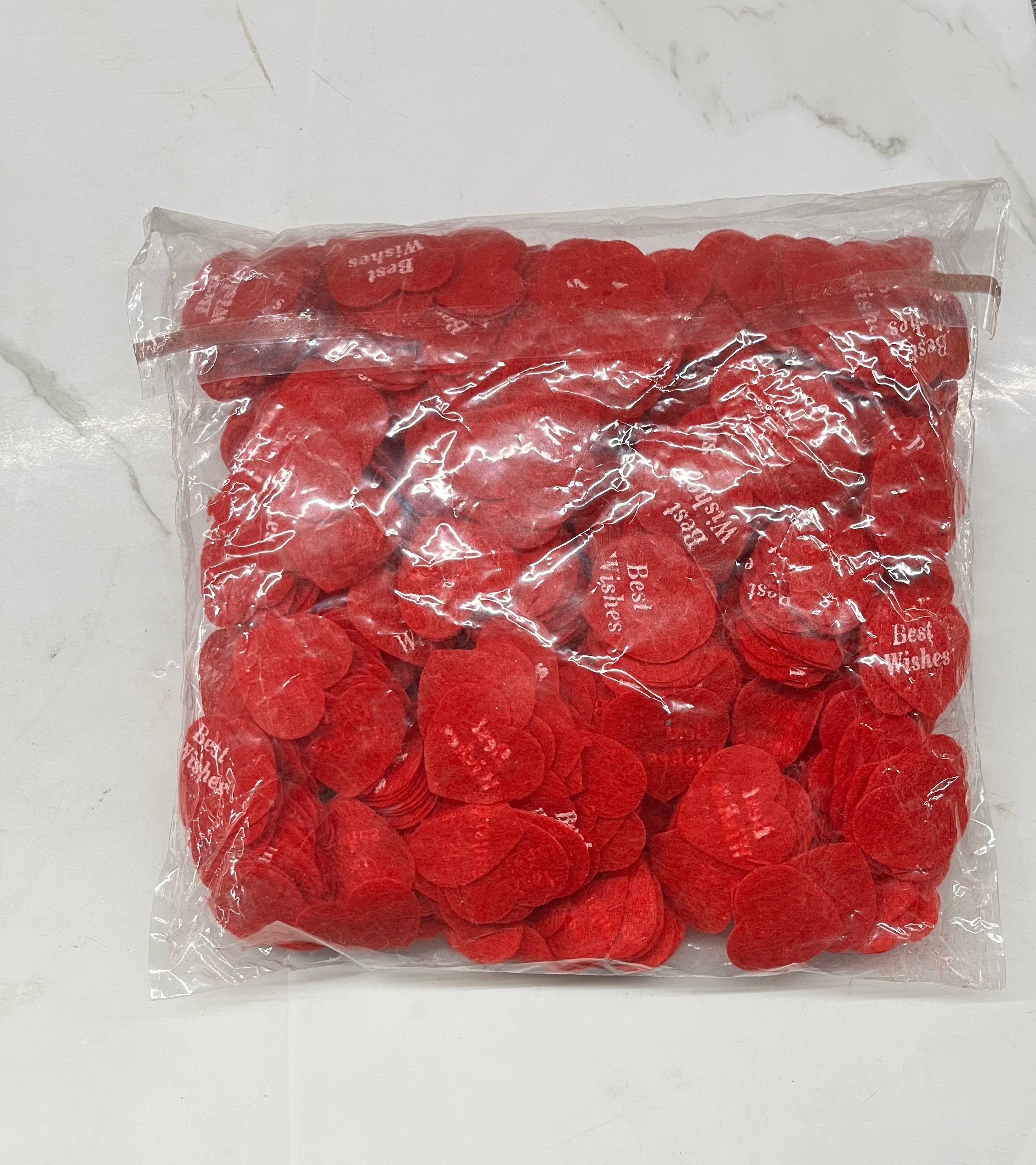 Best wishes felt heart 50piece