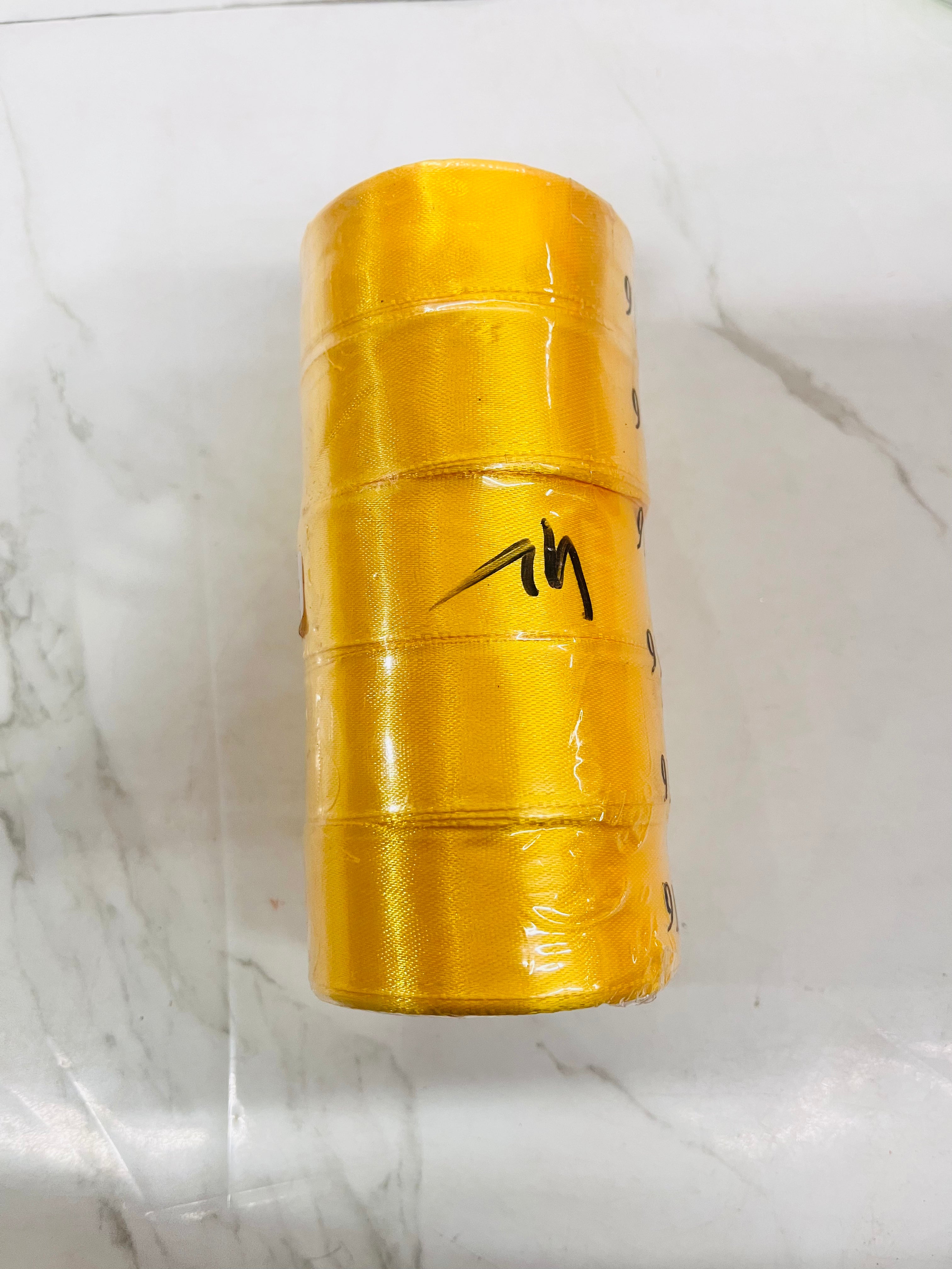 Satin ribbon-yellow1 inch