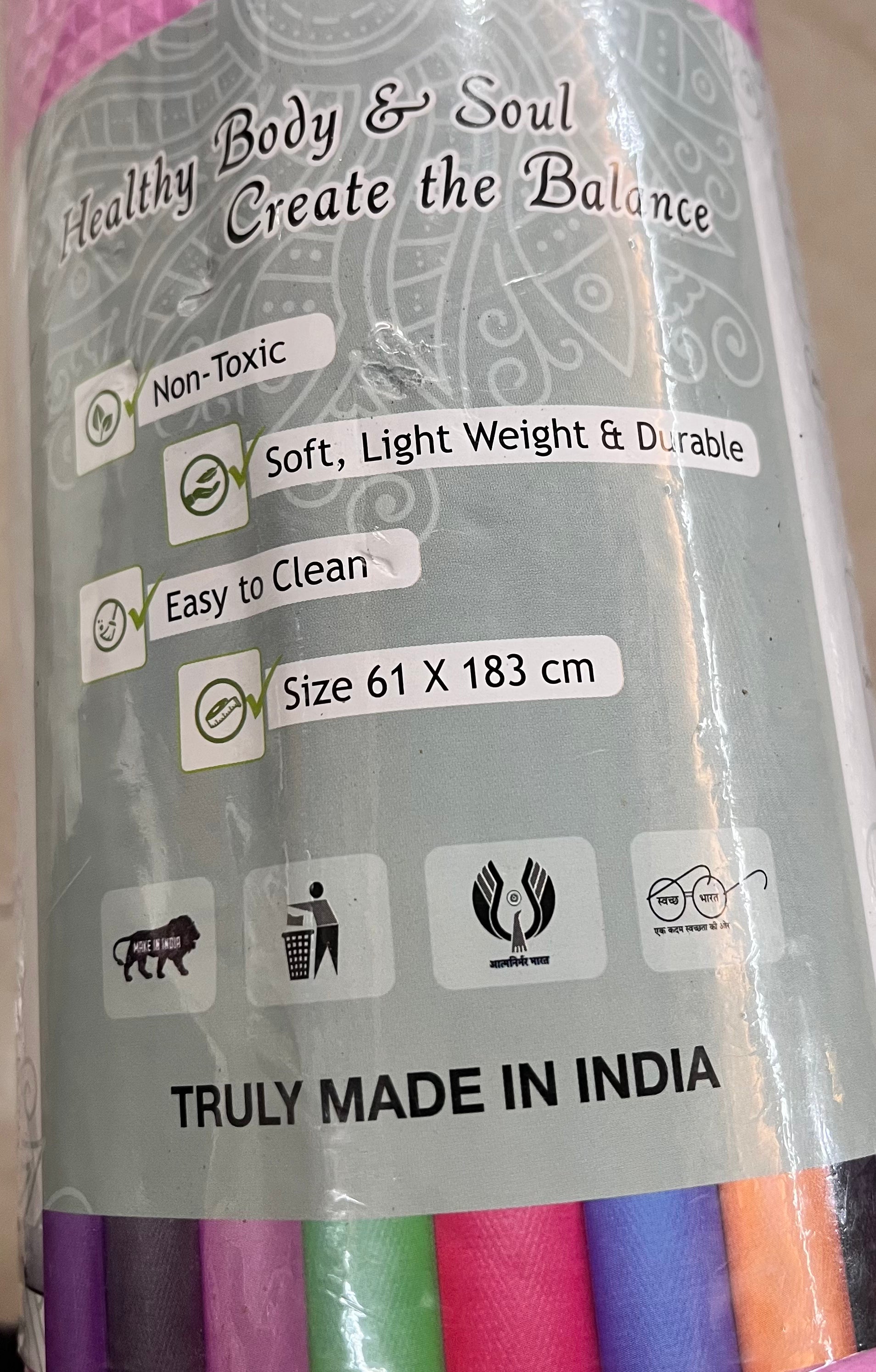 Premium yoga mats -YOGAM 4mm thickness 61x183cm 1piece pack