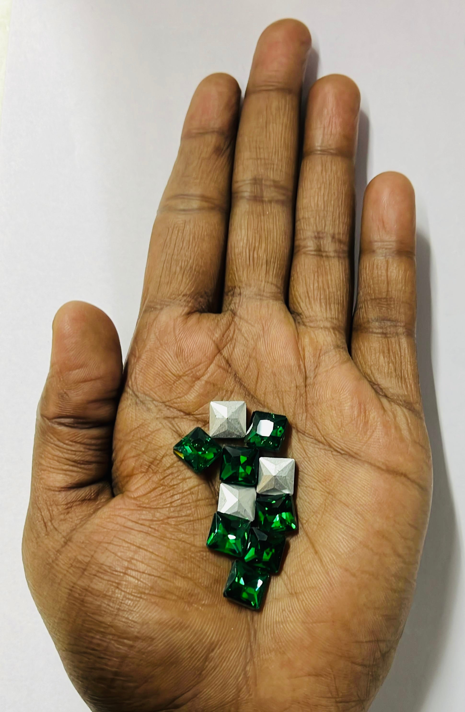 8x8-AD square Tanjore painting American diamond stone-10stones 1pack/3vibrant colours