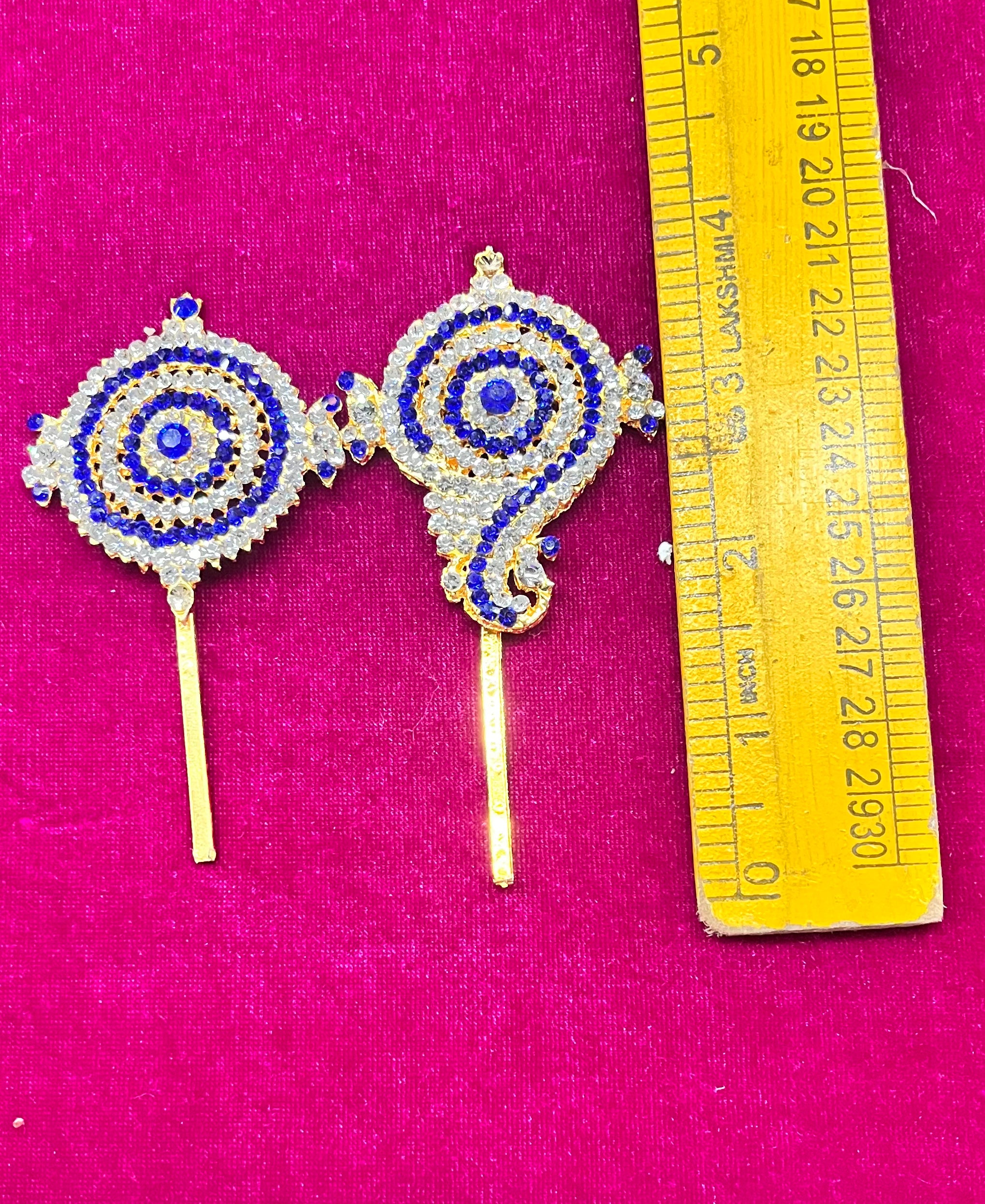Shanku chakra stone sticks different sizes assorted colours-1piece pack