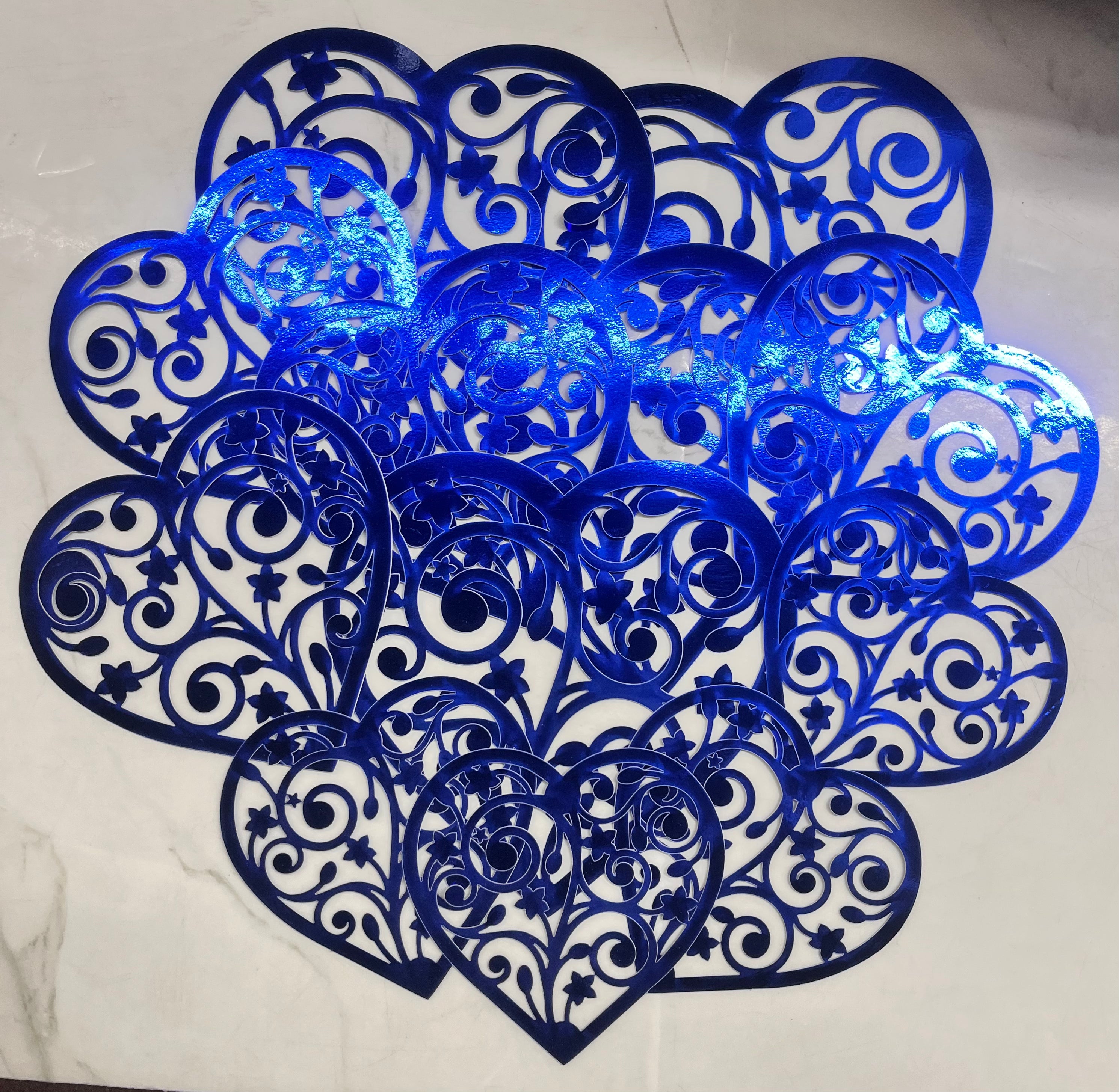 3d heart &butterfly decoration sticker-assorted 3 (12pcs pack )