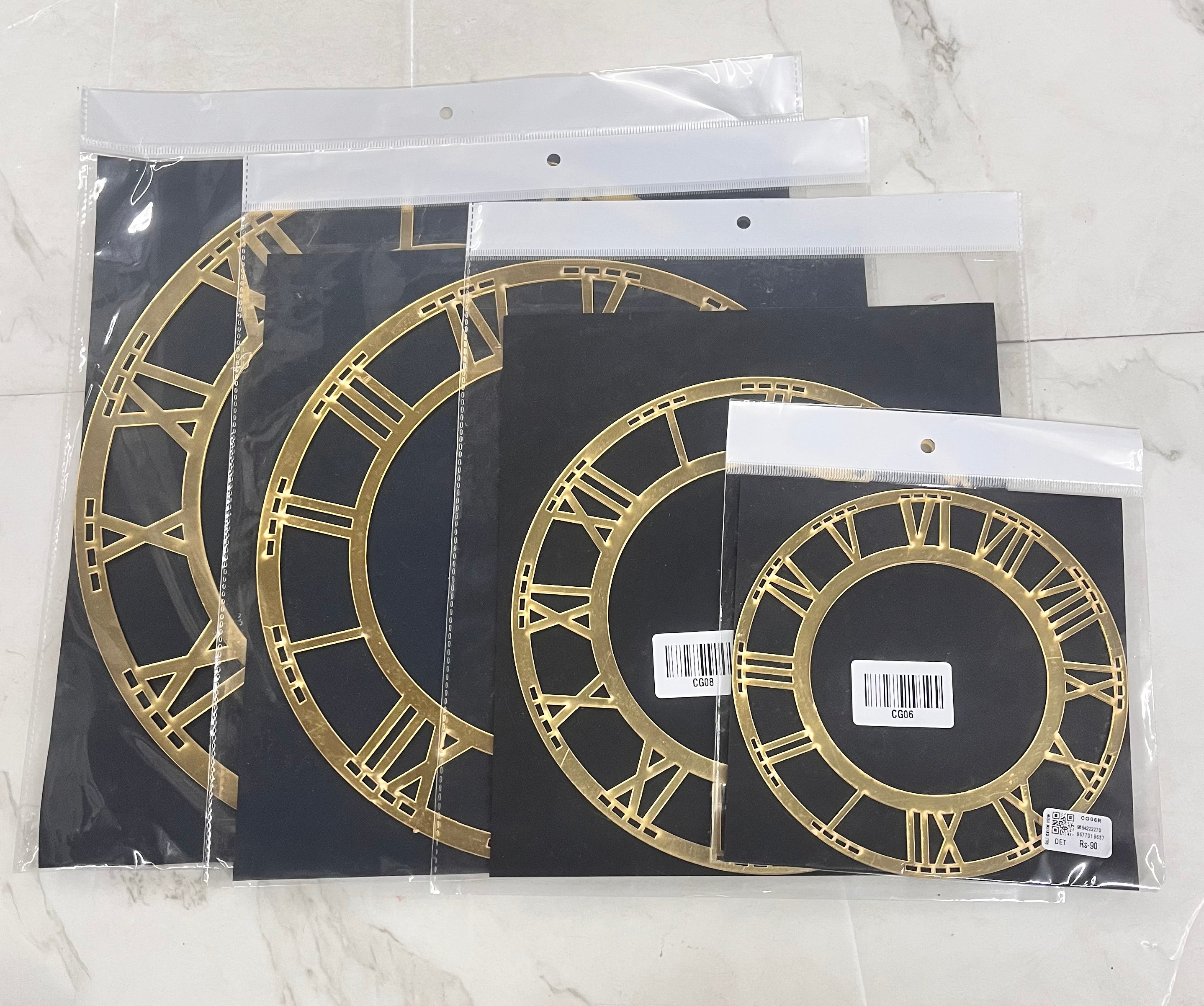 Acrylic clock round roman letter