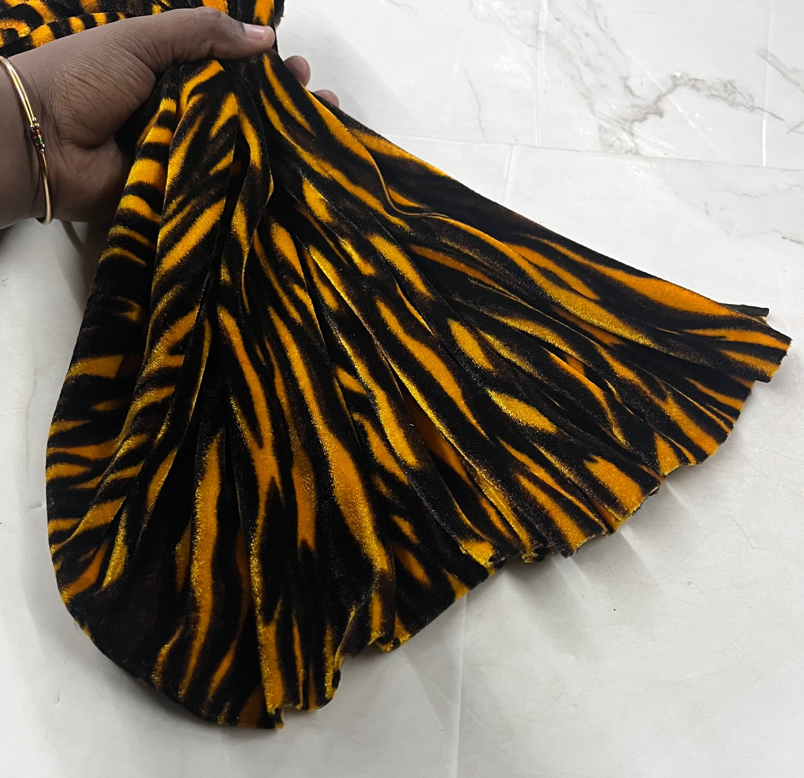 Tiger velvet cloth - 1 Meter