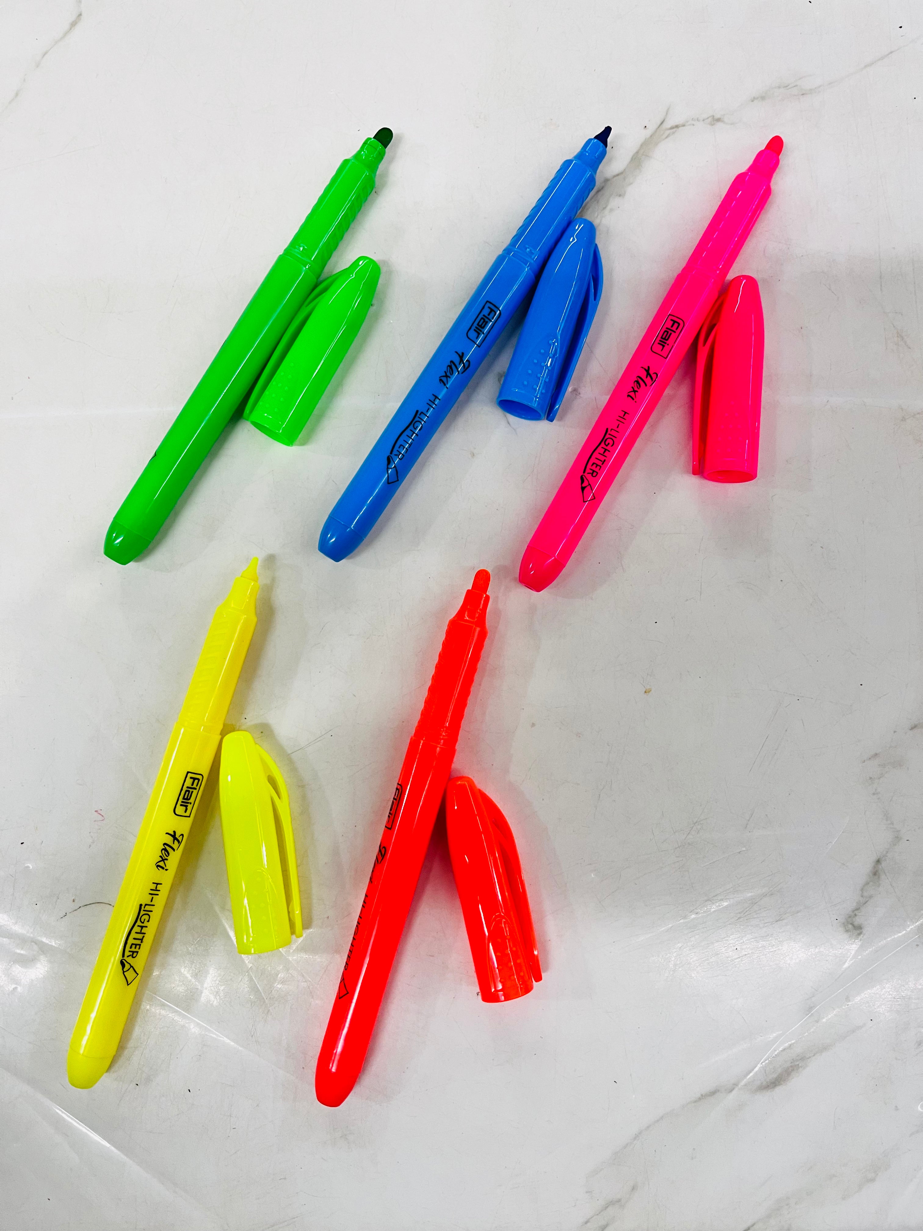 Flair flexi Hi-lighter assorted neon colours -5piece pack