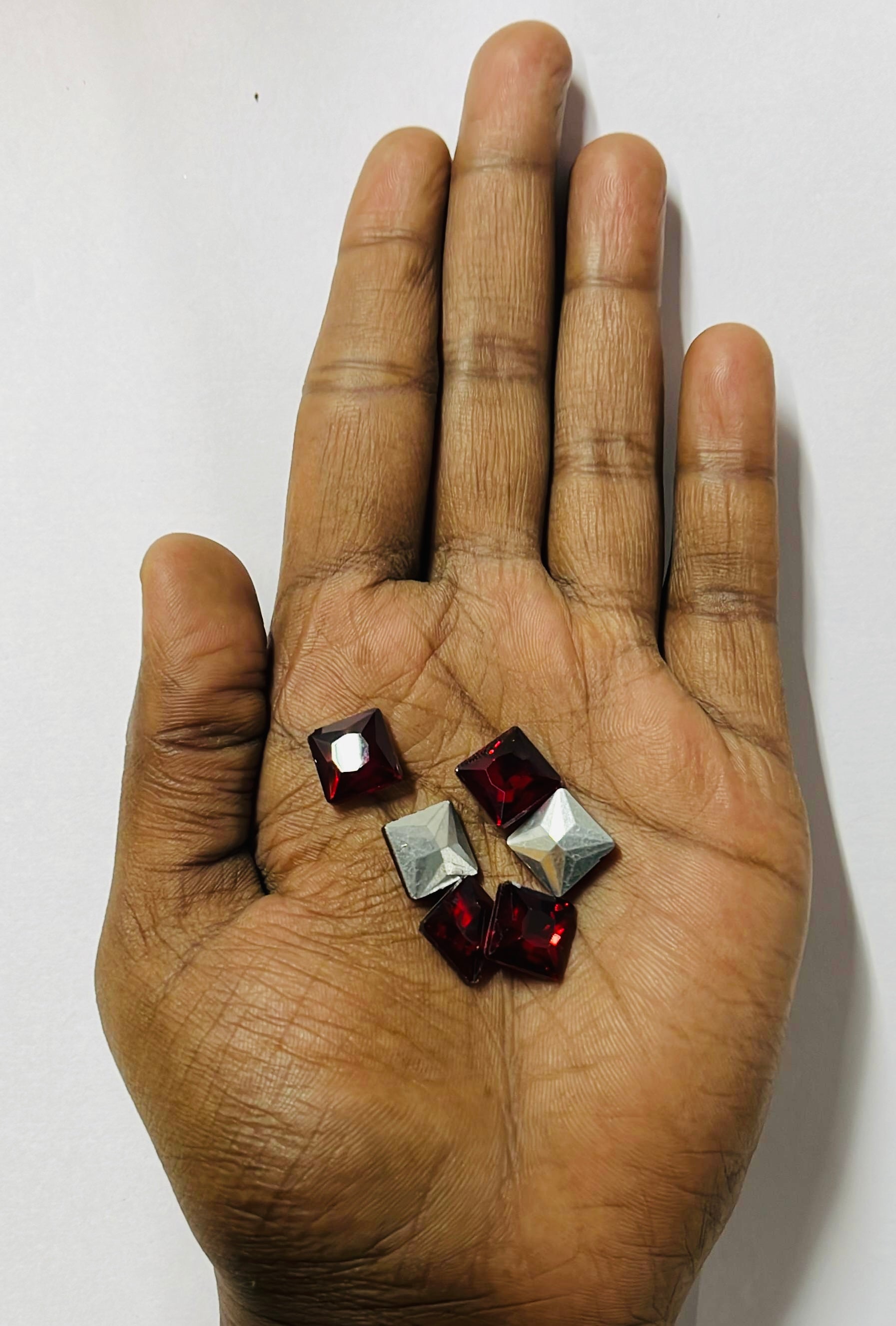 10x10-AD square Tanjore painting American diamond stone-6stones 1pack/3vibrant colours