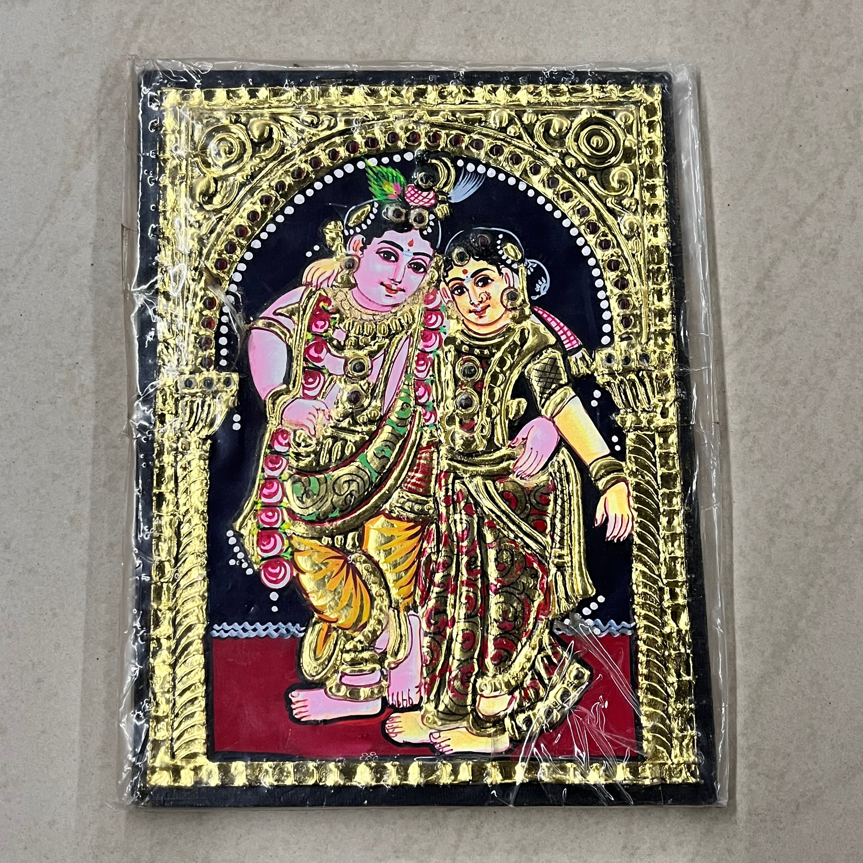Standing Radhakrishnan Tanjore painting 8x6 (15days delivery form payment date)-1pack