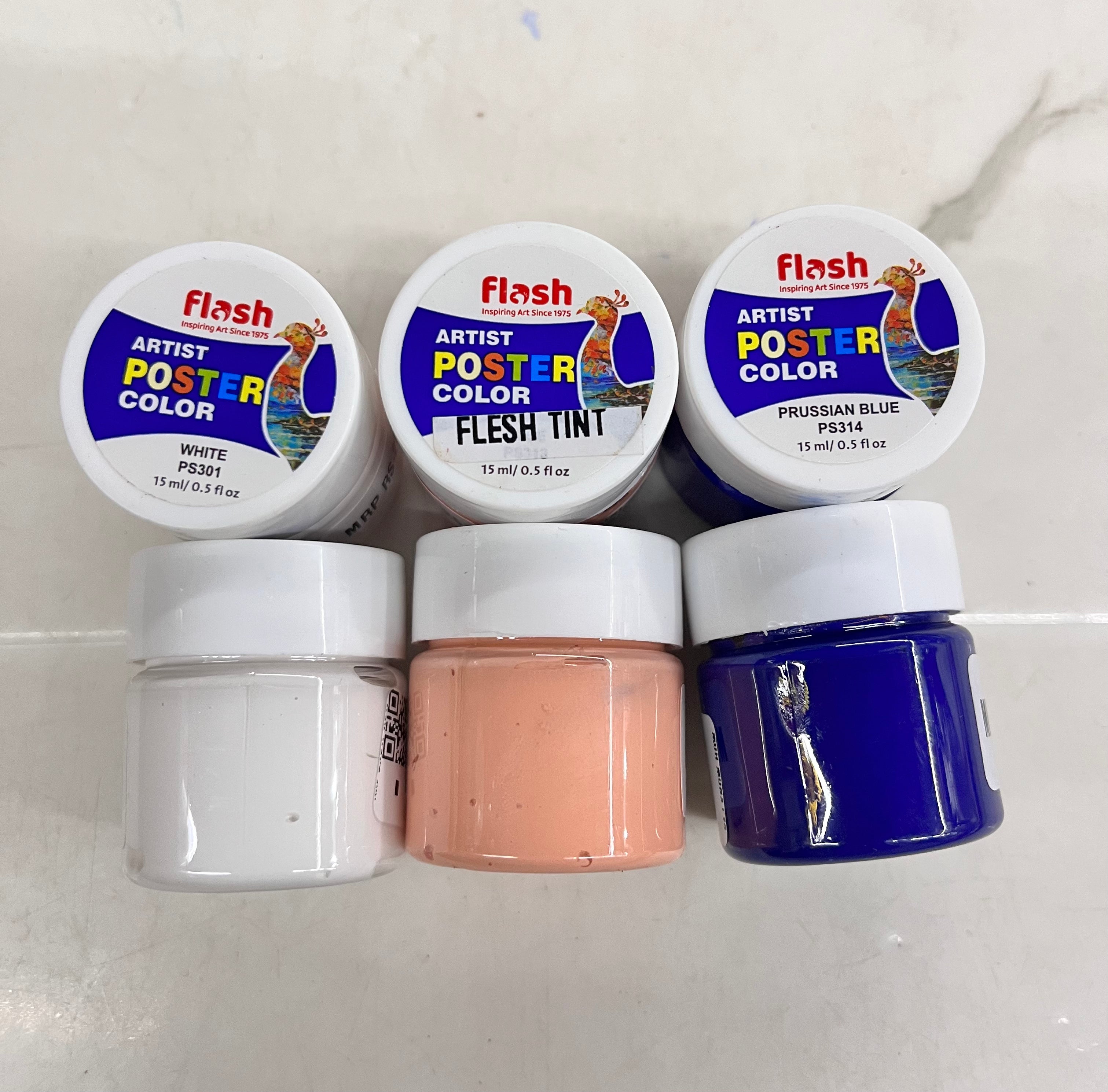 Flash artist poster colour individual shades-15ml ,-ideal for Tanjore painting-bright pigment -top quality
