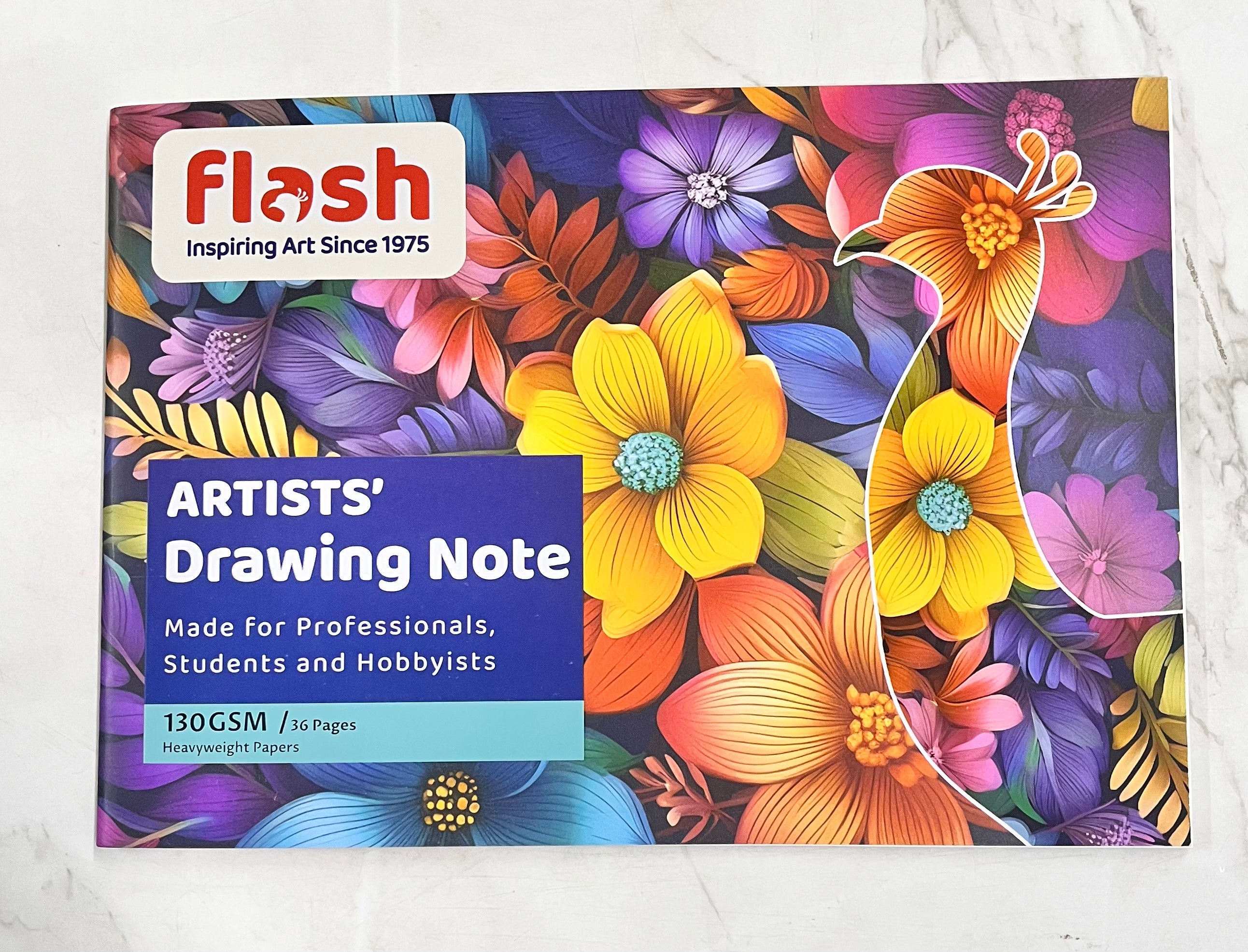 Flash artist drawing note 130gsm/36pages A4size-FDN130