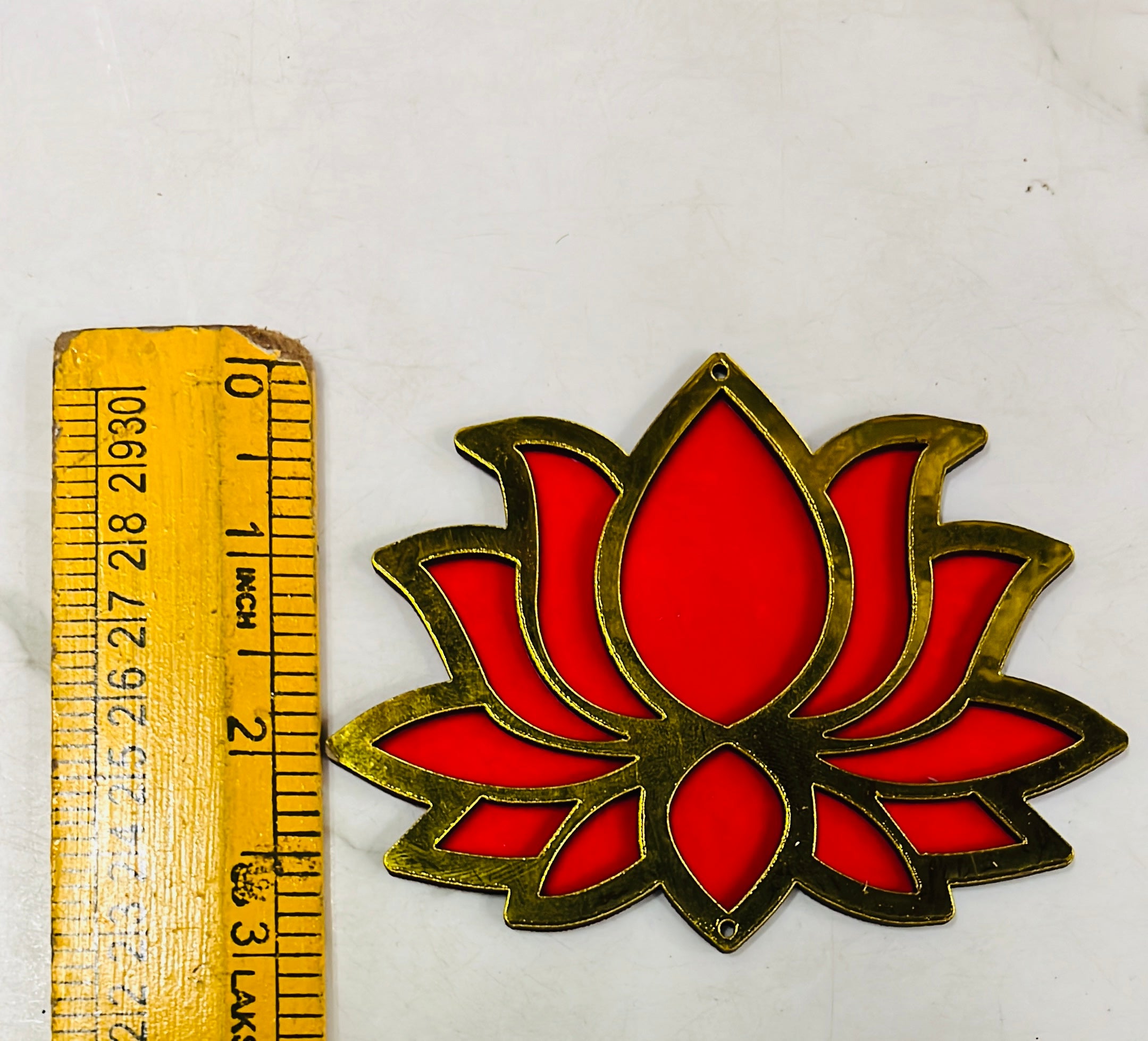 Lotus velvet Wooden cutout 3inch-4piece pack
