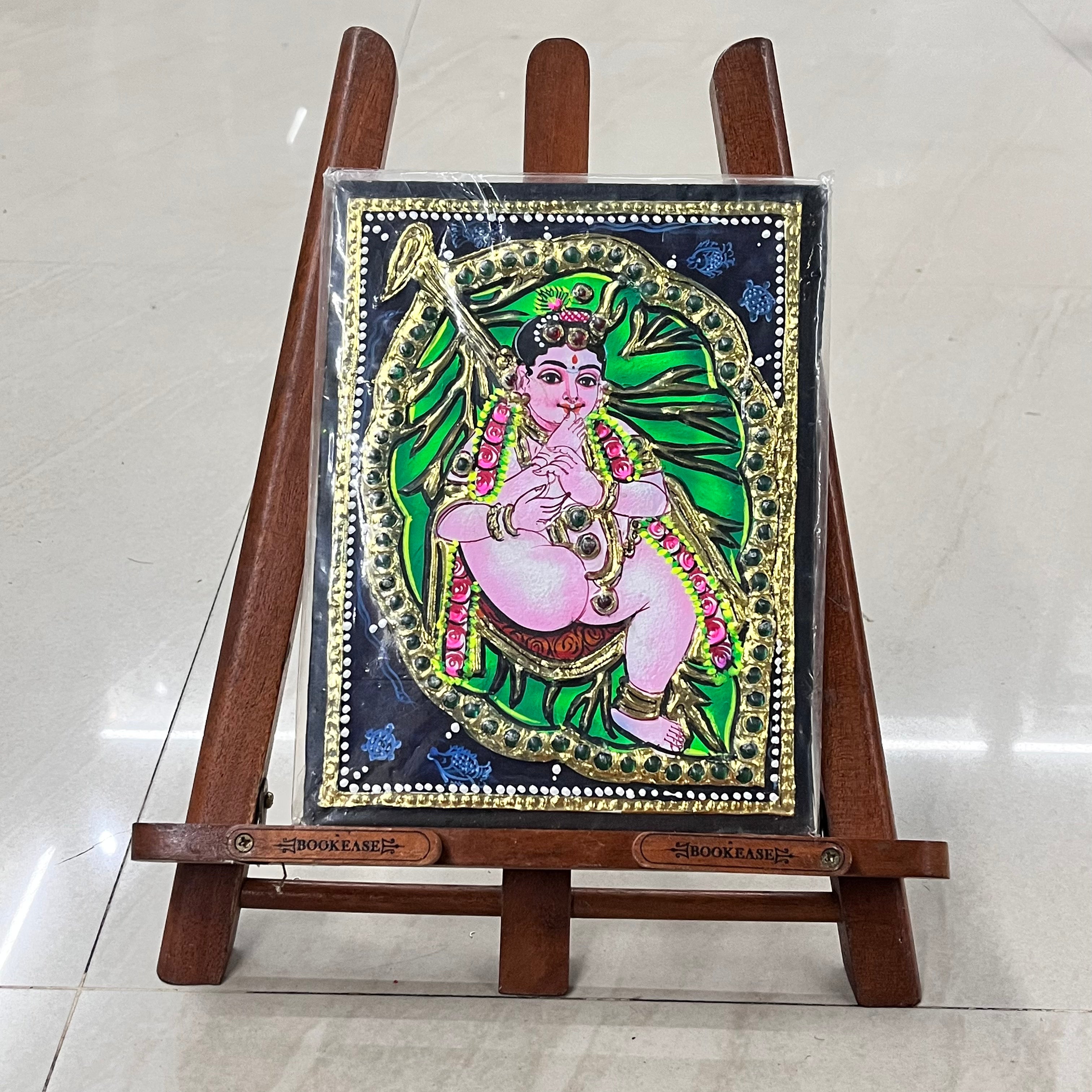 Aazhnilai krishna  Tanjore painting 8x6 (15days delivery form payment date)-1pack