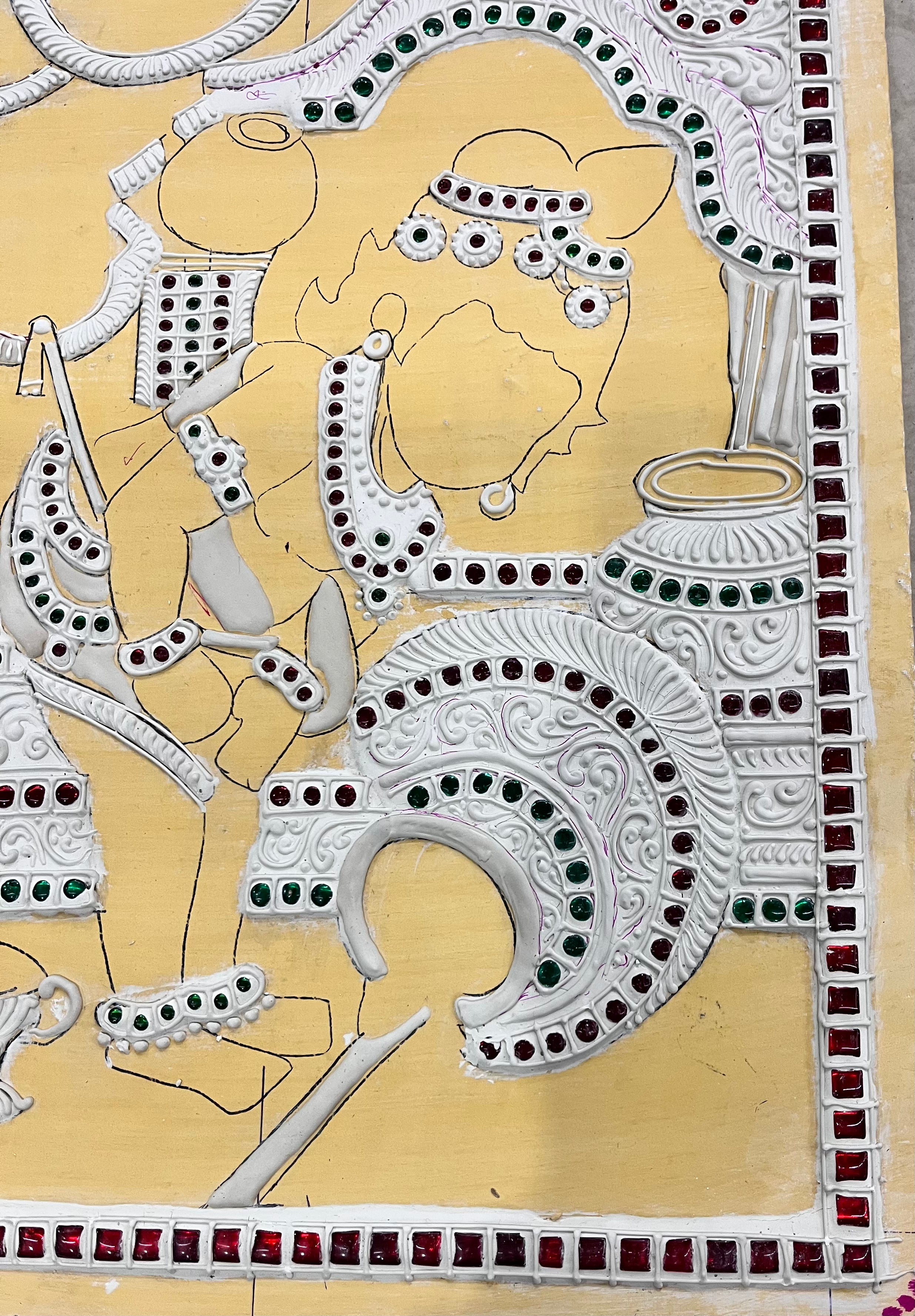 Pat child Krishna Tanjore Muck Board 12x15 -1Board(15 days delivery time)