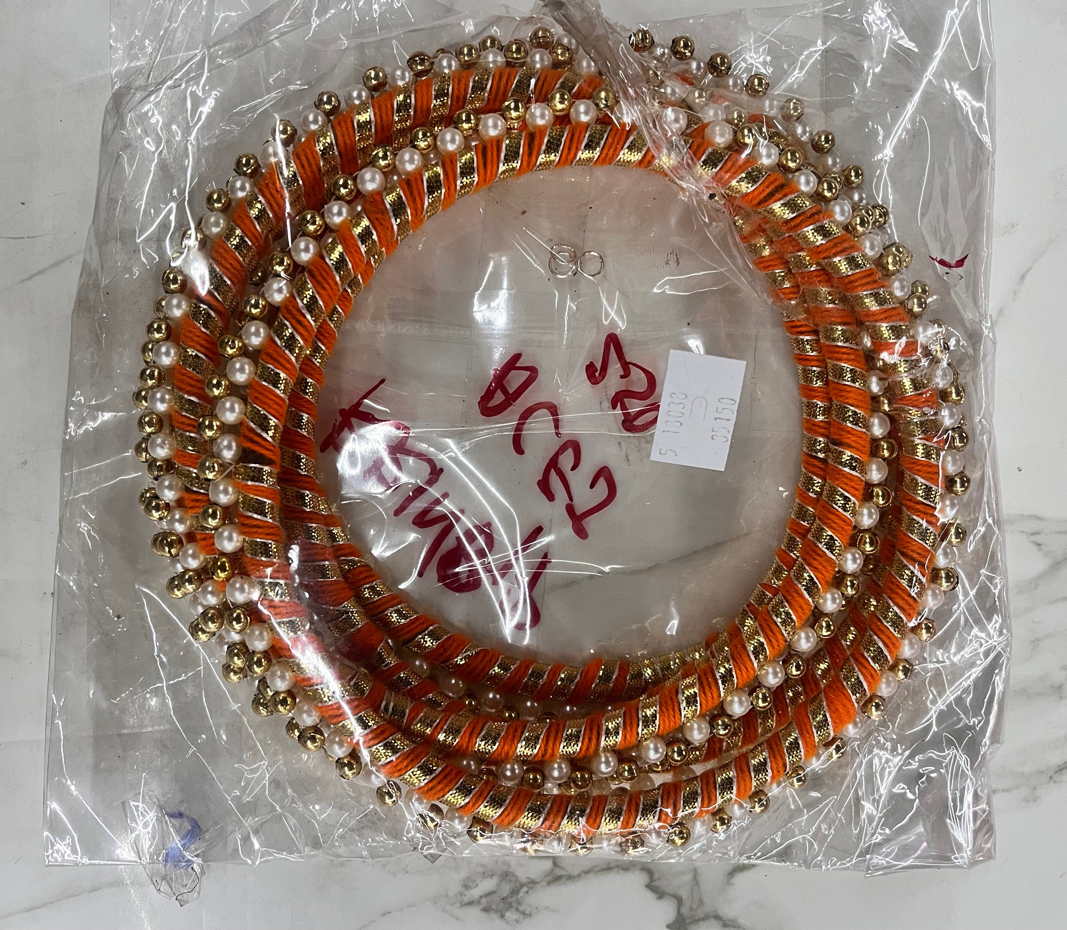 Rajasthani ring pearl 6inch set of 5piece- 1pack