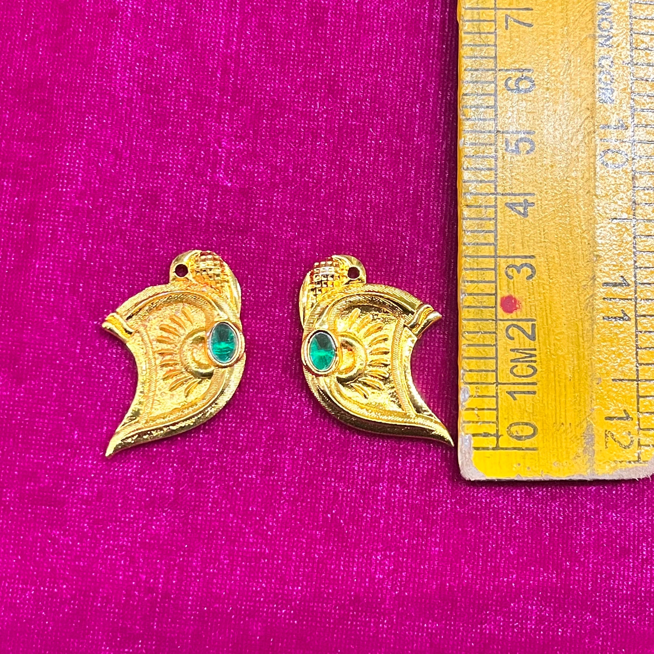 Gold ganesh ears gold cut (3inch&4inch )Goddoss jewelry-1piece pack