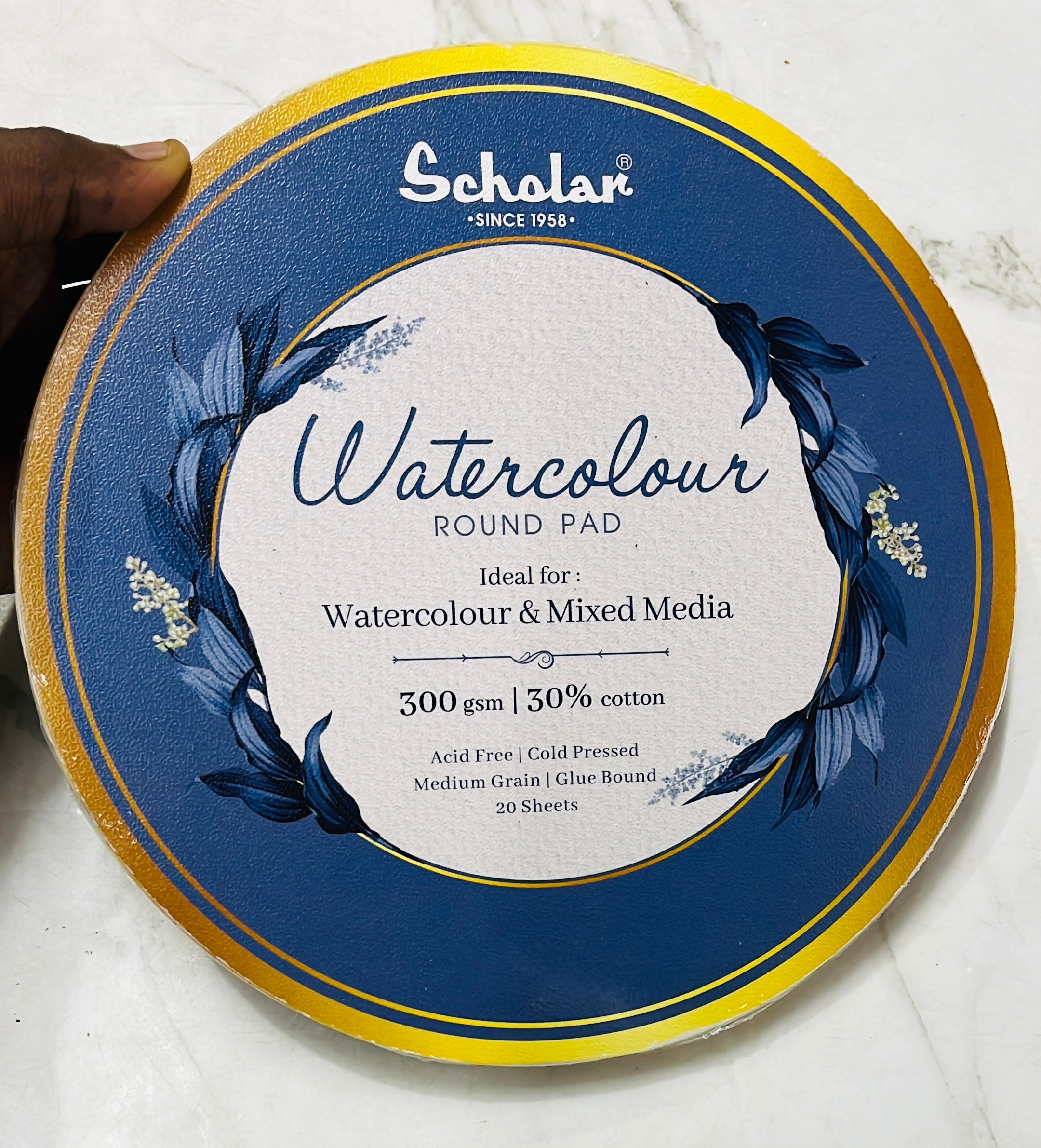 Scholar water colour round pad 300gsm 20sheets -1pack /3216