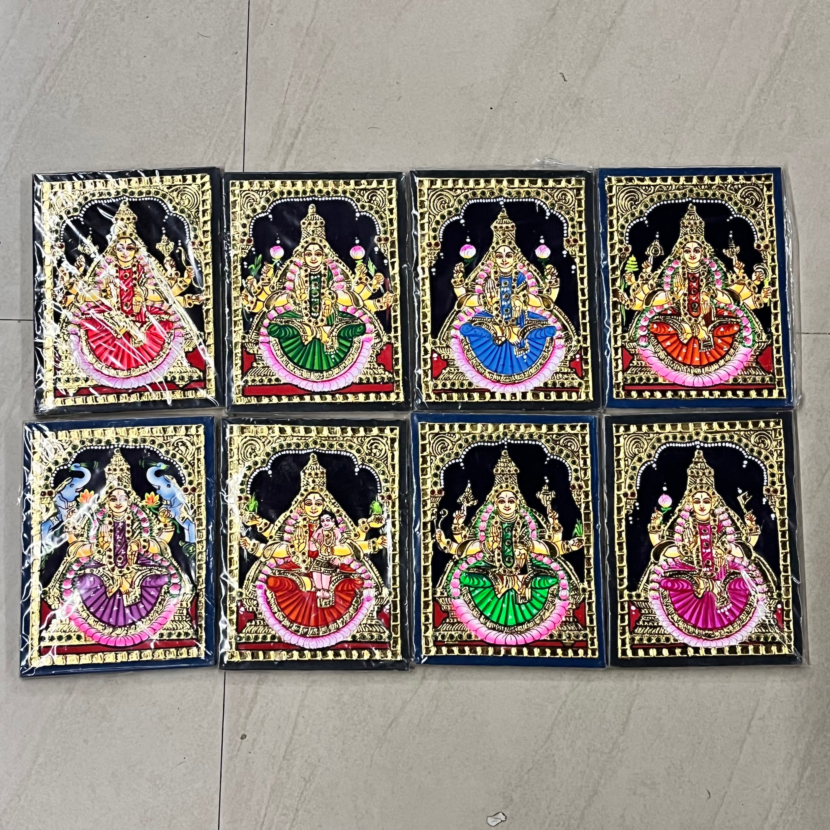 Ashtalakshmi set Tanjore painting 8x6 (15days delivery form payment date)-1pack