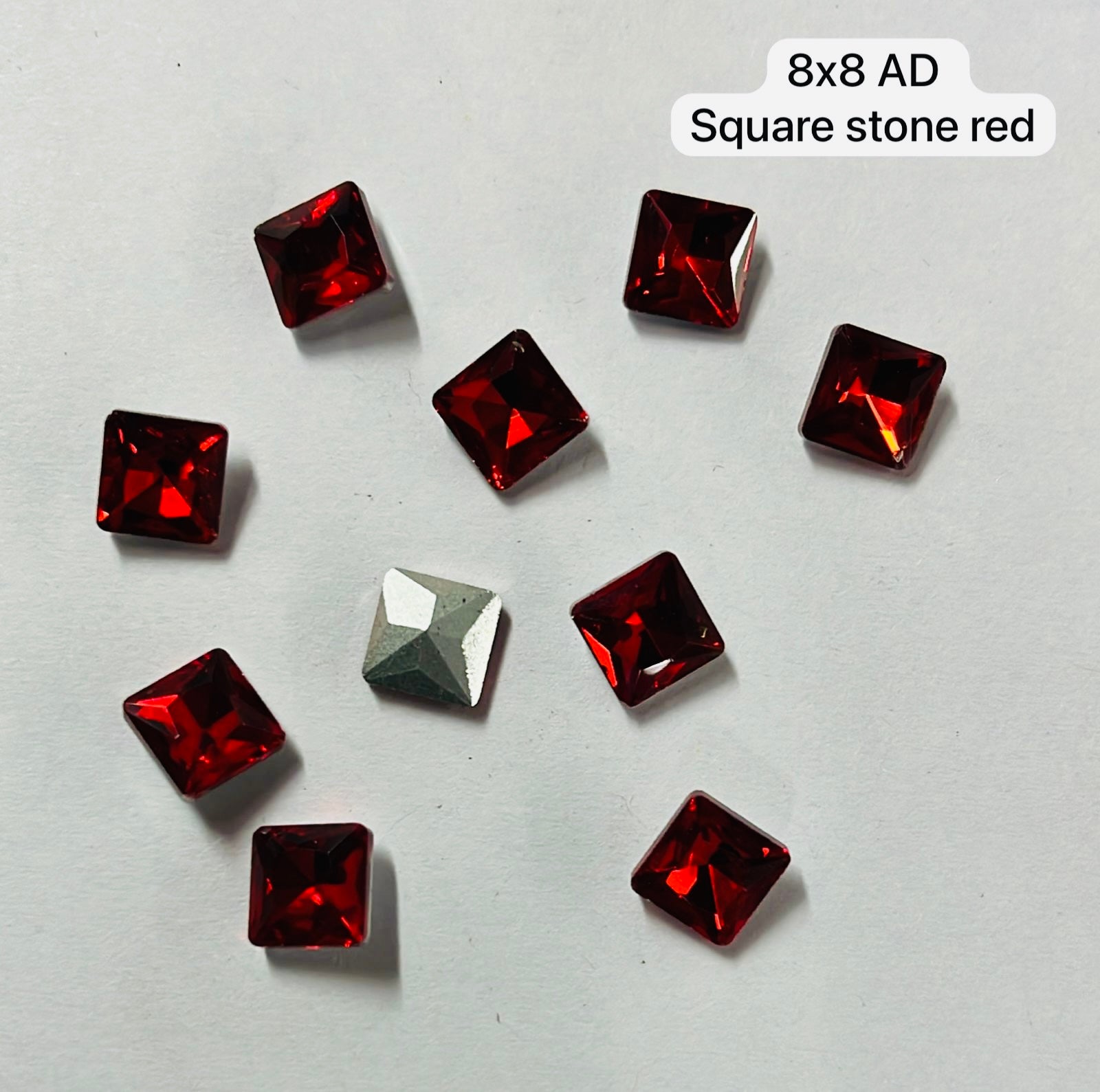 8x8-AD square Tanjore painting American diamond stone-10stones 1pack/3vibrant colours