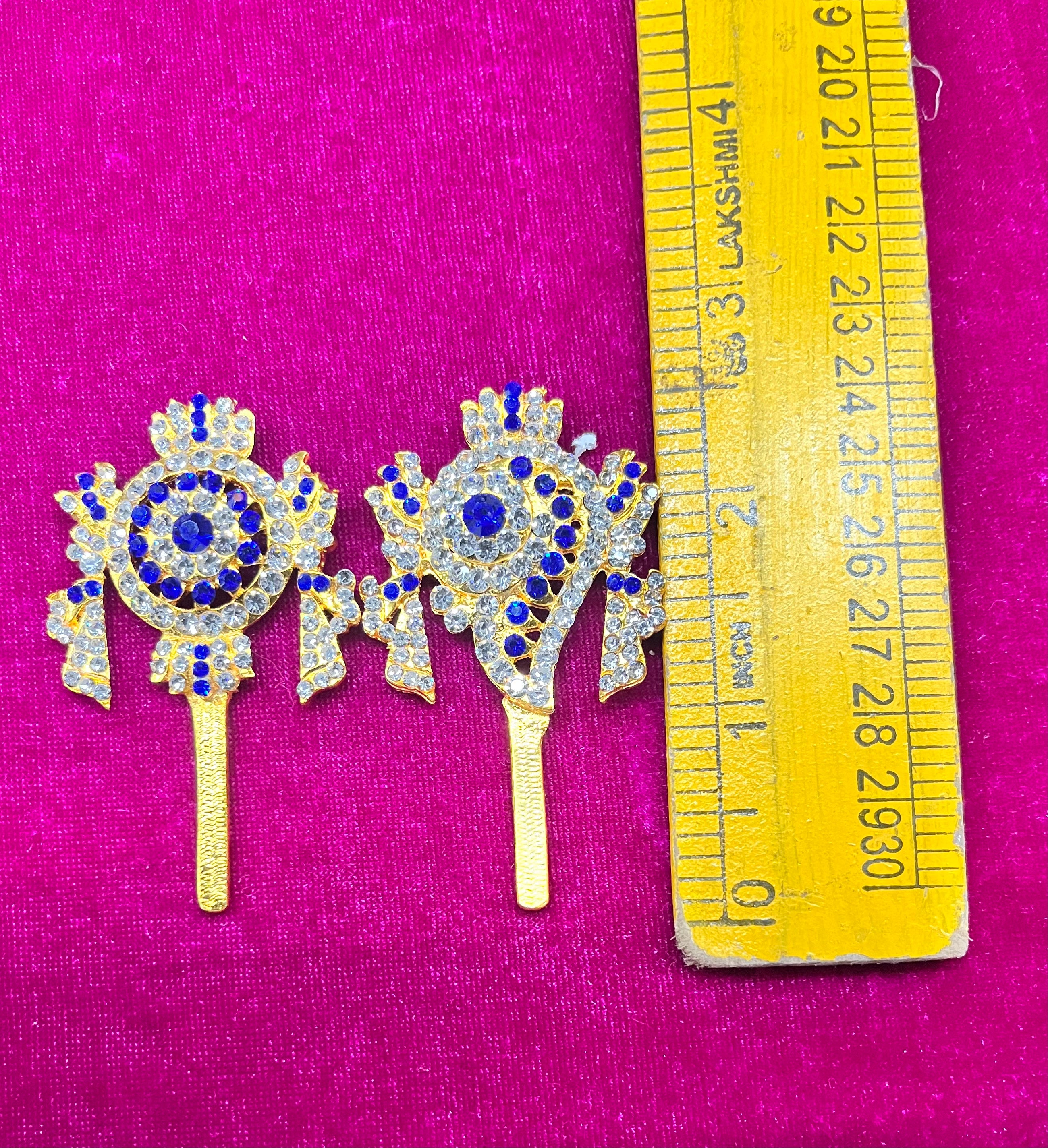 Shanku chakra stone sticks different sizes assorted colours-1piece pack