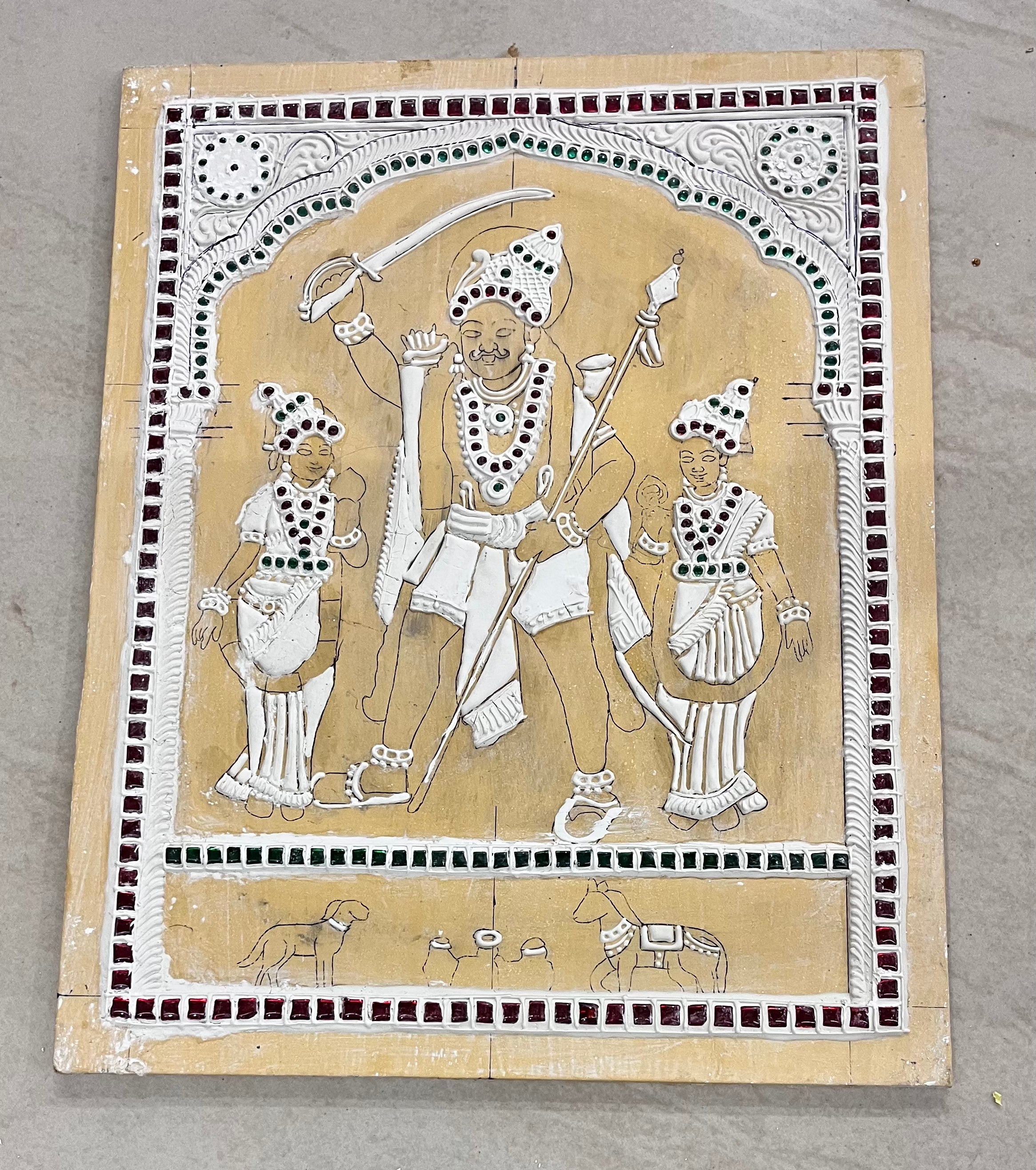 Madurai Veeran Tanjore Muck Board 12x15 -1Board(15 days delivery time)