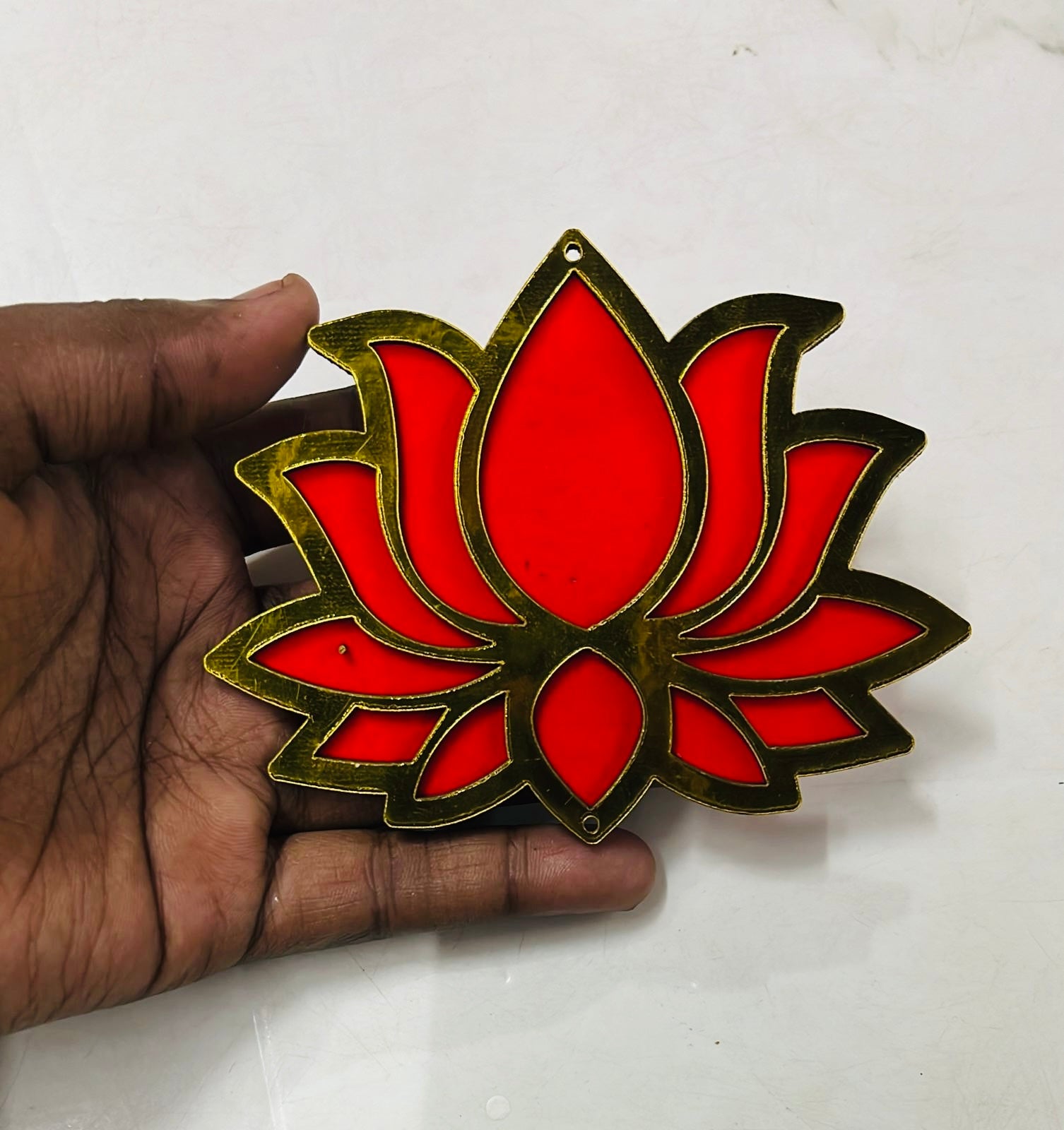 Lotus velvet Wooden cutout 3inch-4piece pack