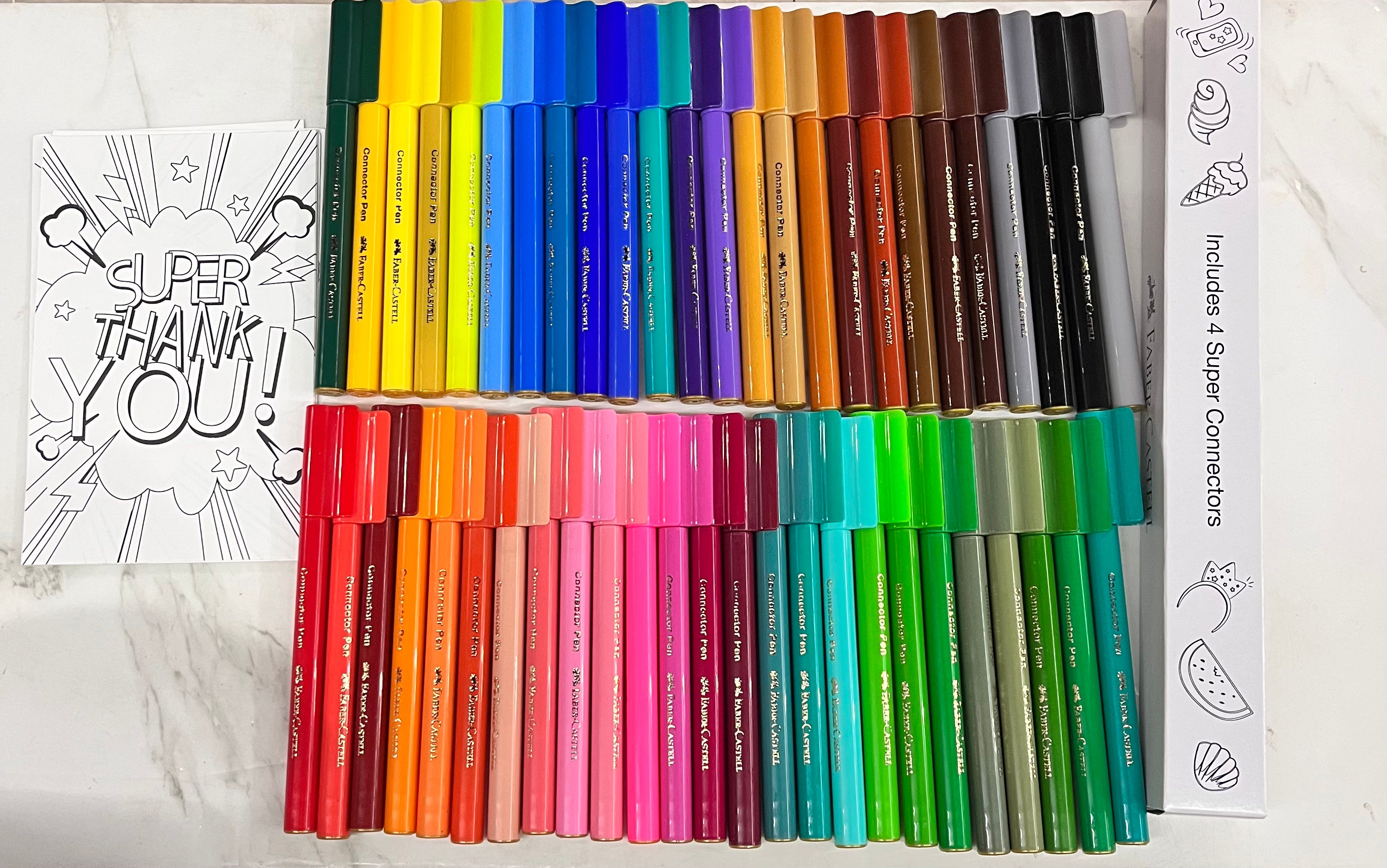 Faber castell connector pens -1pack different 3 shades