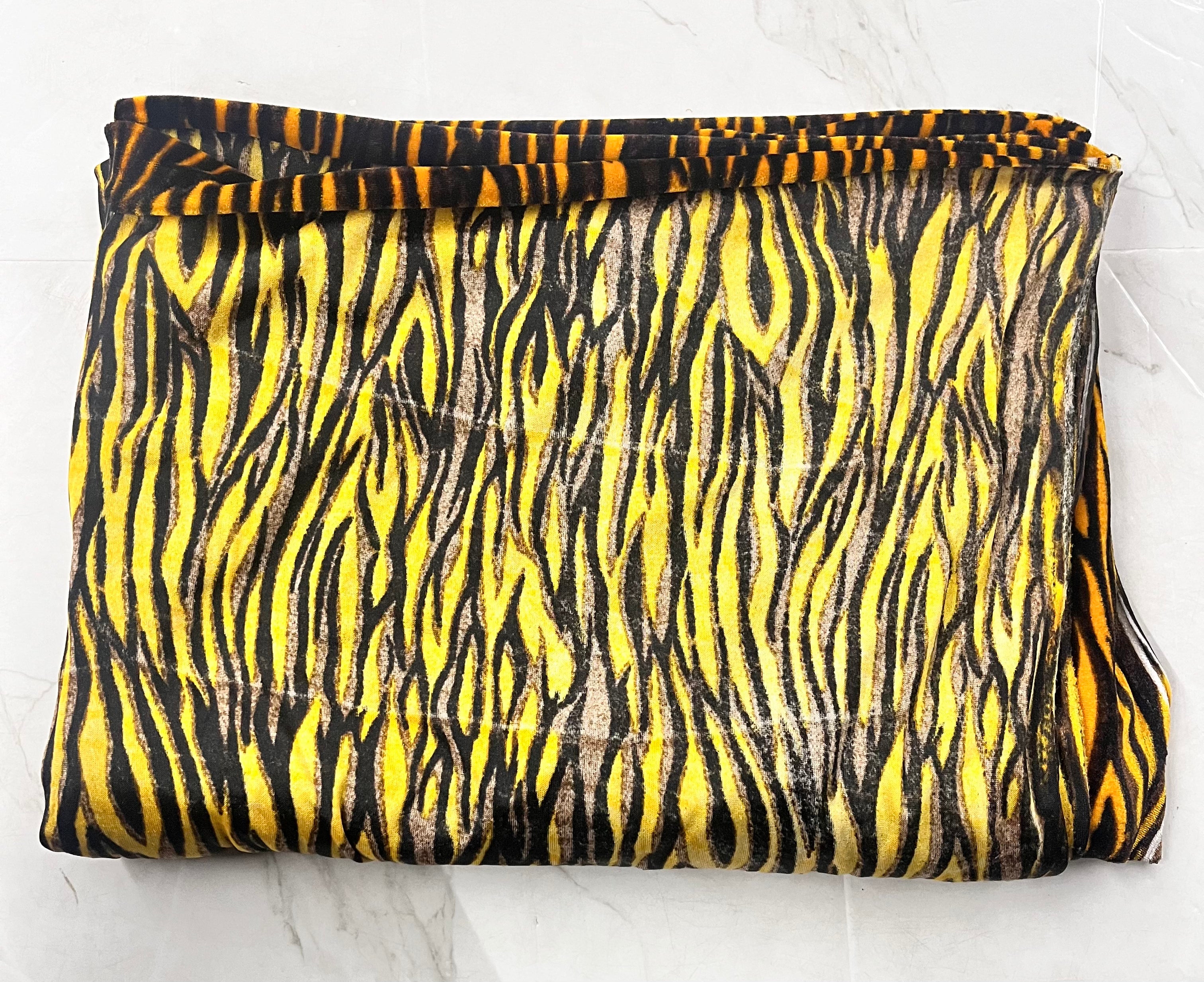 Tiger velvet cloth - 1 Meter